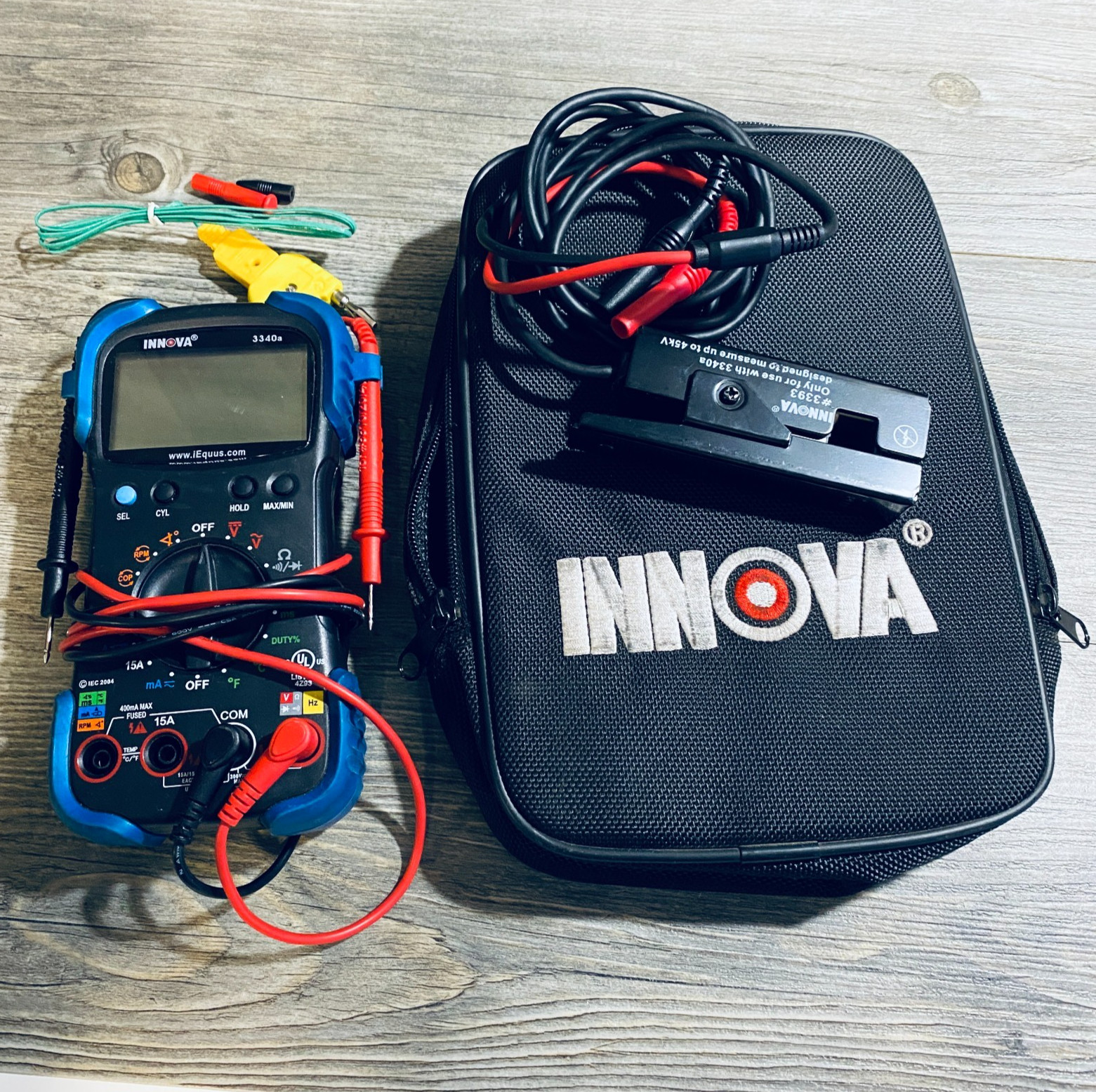 Innova 3340A Automotive Tester Digital Analyzer Multimeter 3393 Inductive & Case