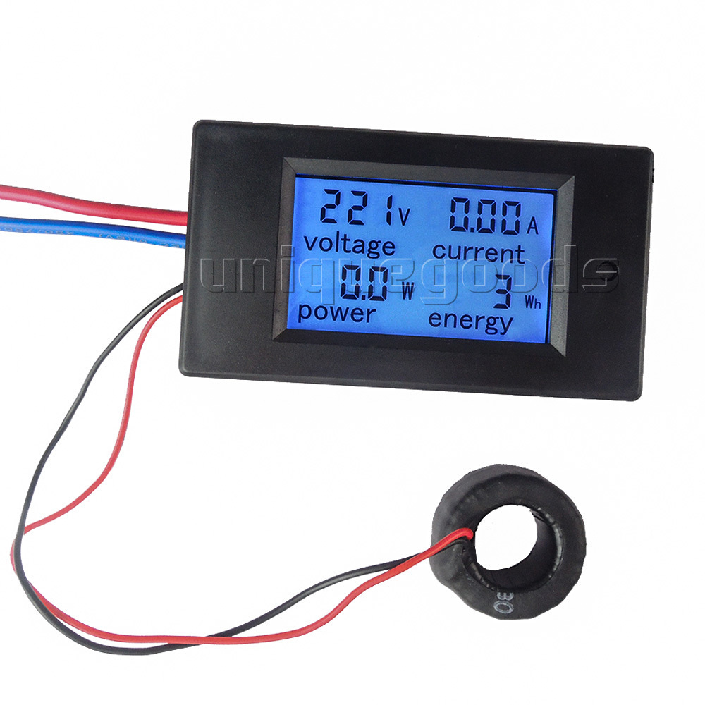 AC 20A 100A Digital Panel Meter Monitor Watt Kwh Power Energy Voltmeter Ammeter