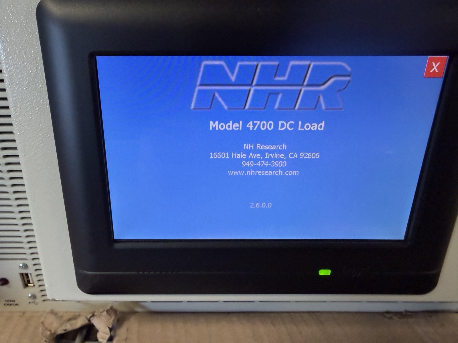 NH Research 4700 LXI DC Electronic Load 6kW 1200A 120V Touchscreen 1109364