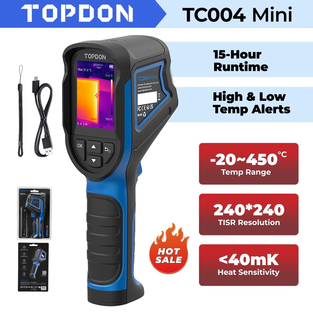 2025 TOPDON TC004 Mini Thermal Imaging Camera 240*240 IR Long Battery Life US