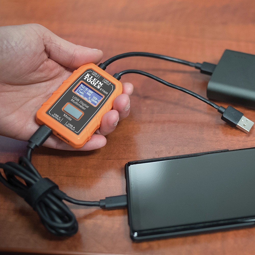 Klein Tools ET920 USB-A and USB-C Digital Meter New