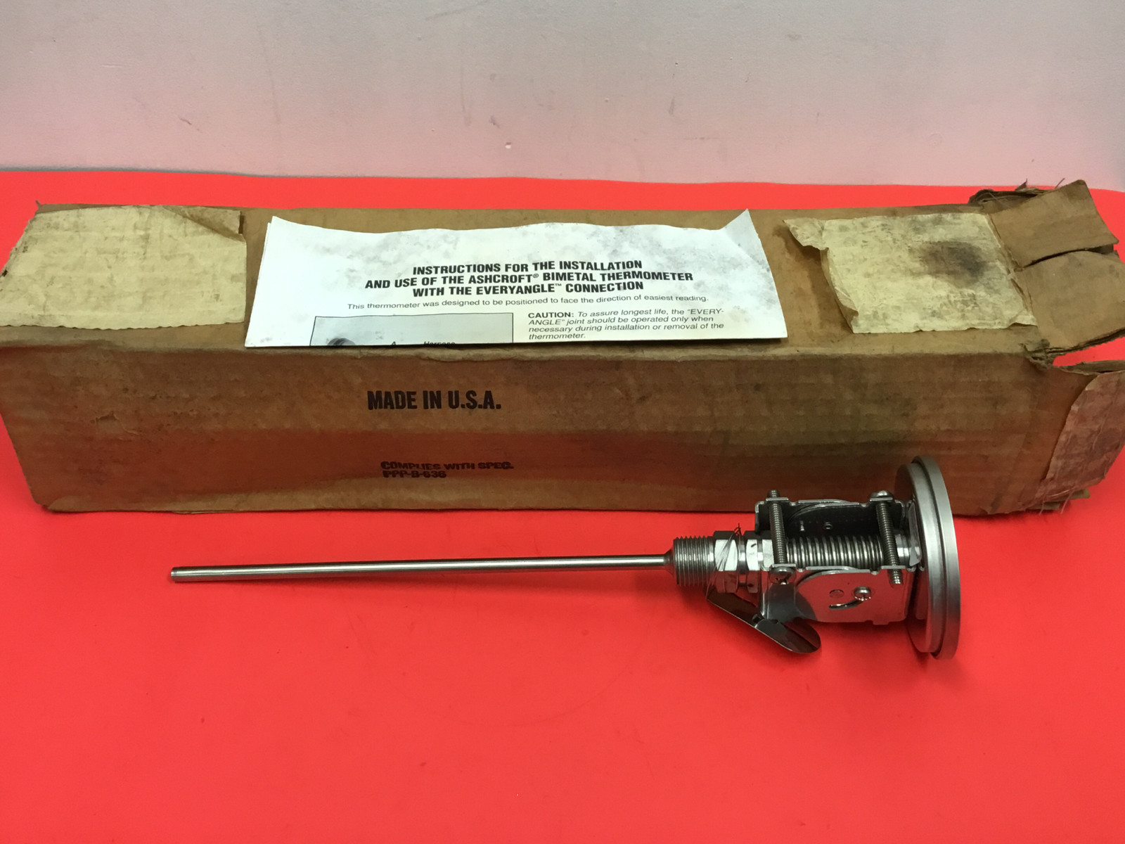 Ashcroft -20-120 C° – Stainless Steel Dial Thermometer – NEW