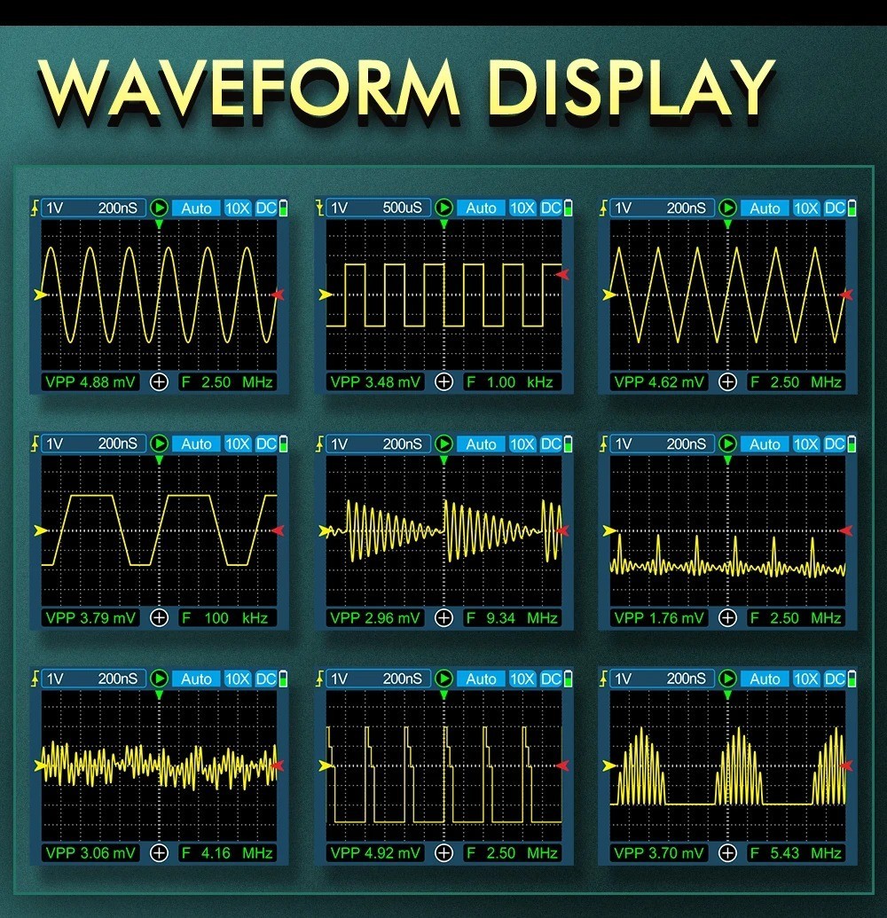 TOOLTOP ET120M Auto Digital Oscilloscope Scope Portable Repair USB C DSO