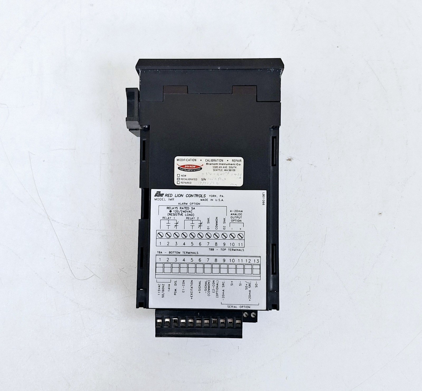 Red Lion Controls Model IMR / LB01066 Digital Temperature Meter 4-20mA