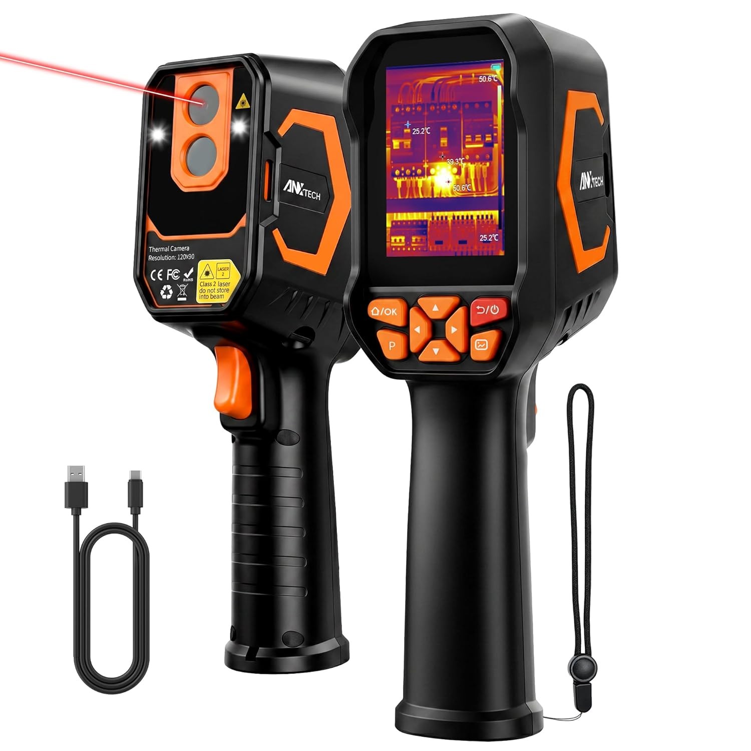 ANXTECH Handheld Thermal Camera 240 x 180 TISR Resolution for Home Inspection