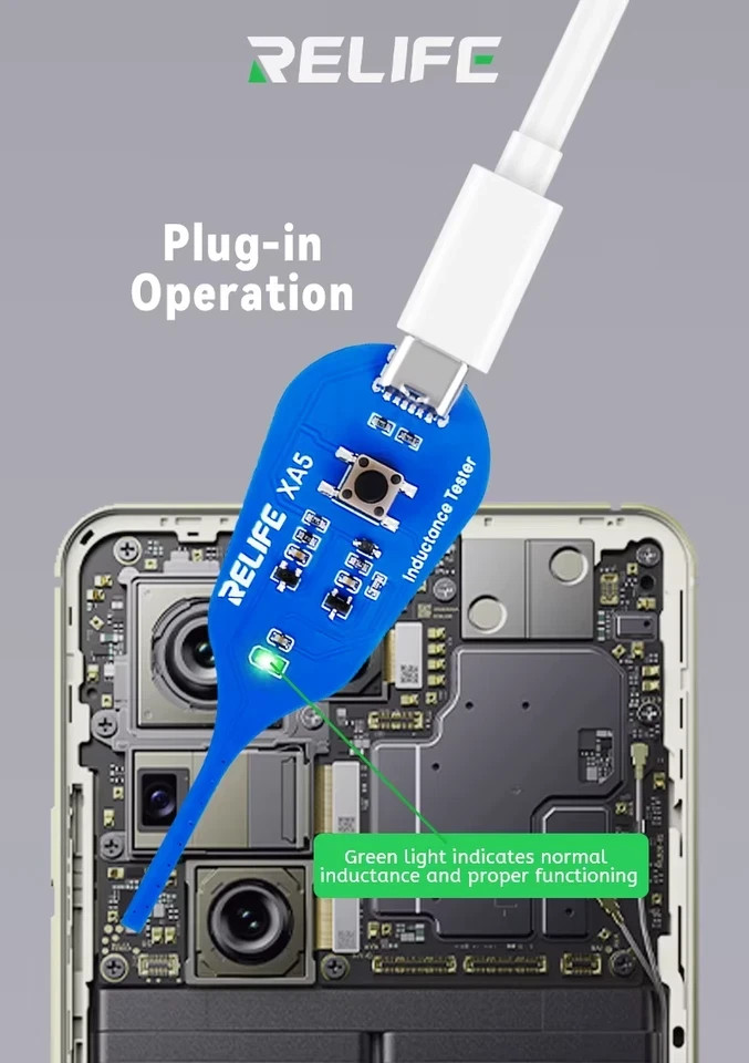 Relife XA5 Motherboard Coil Tester Inductor Detector Tool for PC Repair Electrom