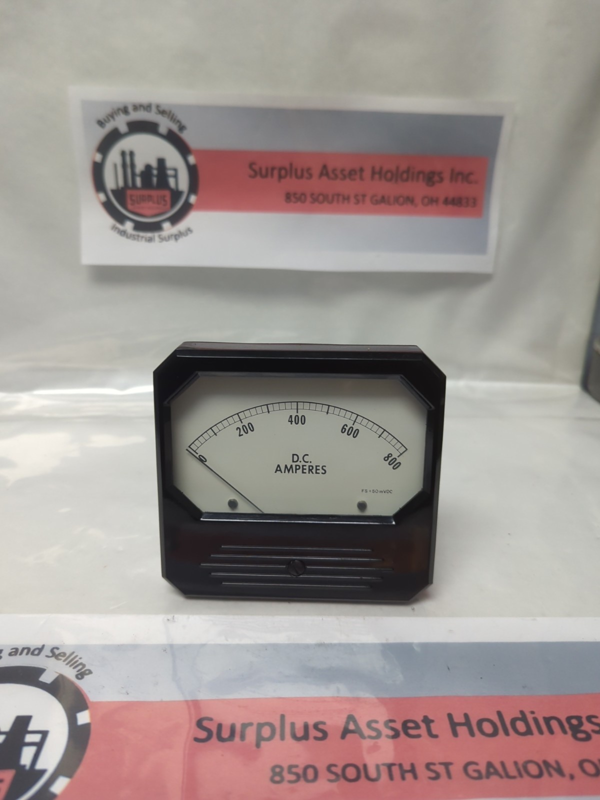 UNBRANDED,0-800,PANEL METER 0-8– D.C. AMPERES PRE-OWNED