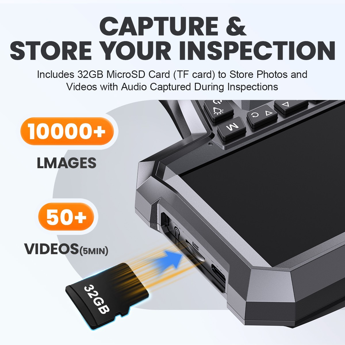 2M Endoscope Camera with Light HD Borescope Inspection Waterproof For Android