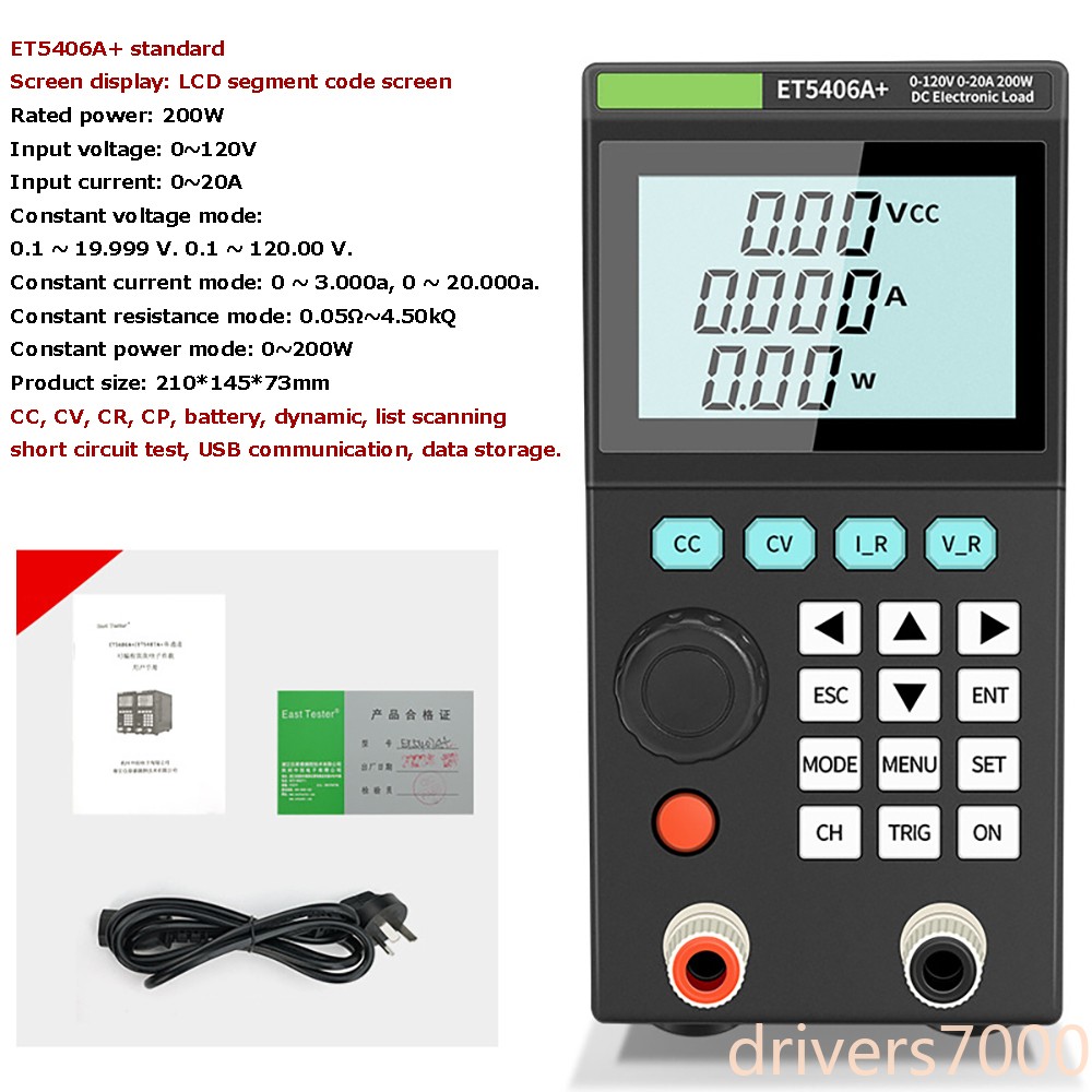 20A 30A Battery Capacity Discharge Aging Test Programmable DC Electronic Load