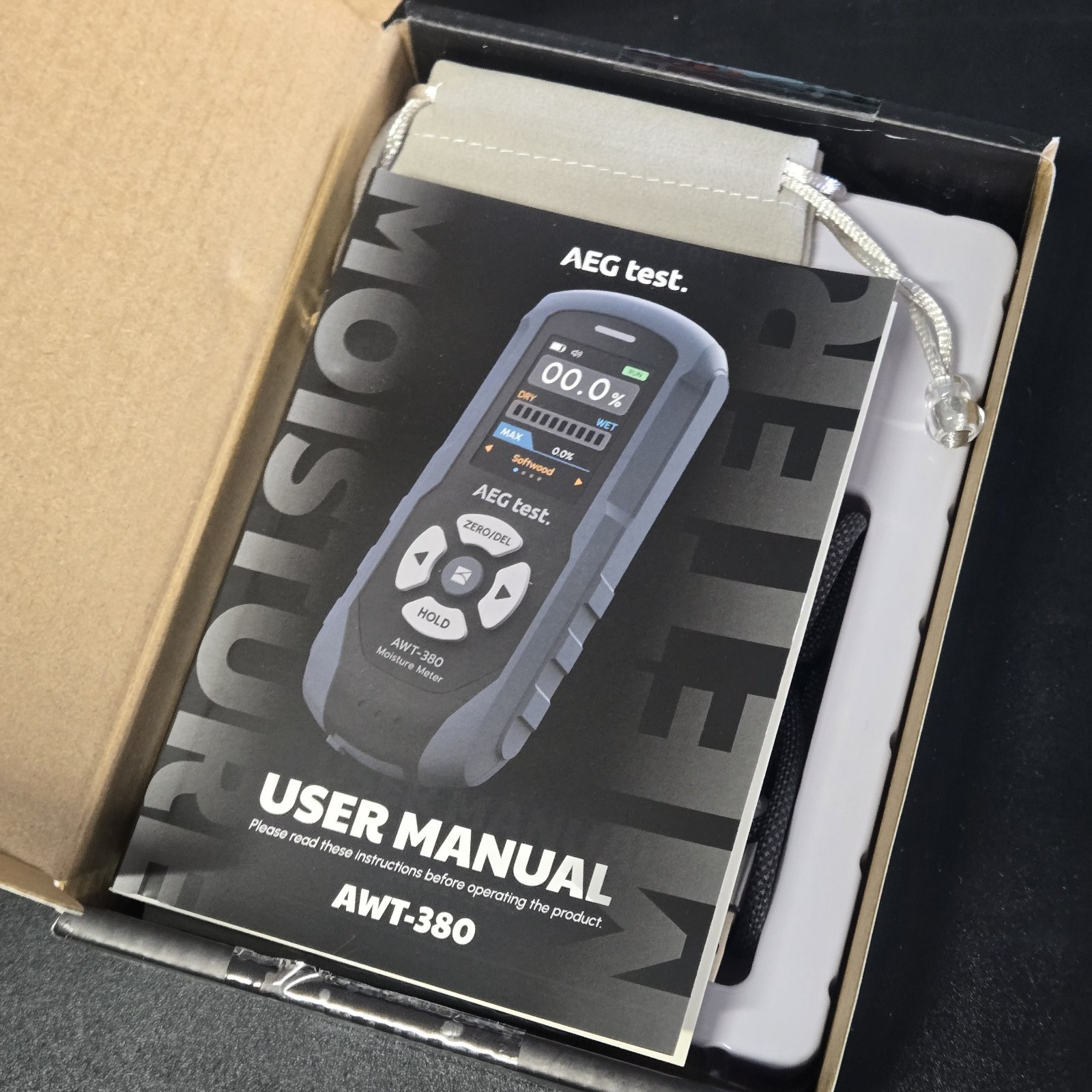 AWT-380 Rechargeable Pinless Moisture Meter for Wood, Drywall & Masonry, Wood…