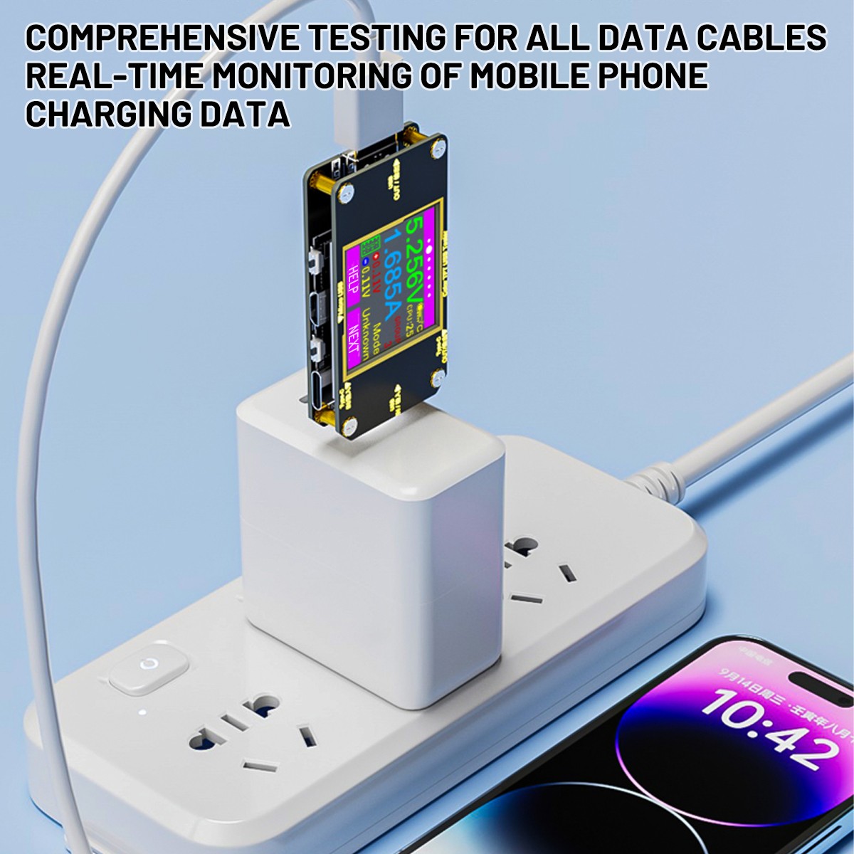 USB Type-C Meter Tester Digital Multimeter Current Voltage Power Detector +Cable