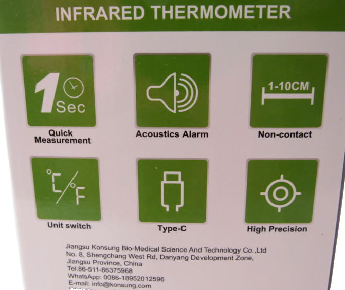Wall Mounted Thermometer, Non-Contact Digital Automatic Infrared LED color Indi