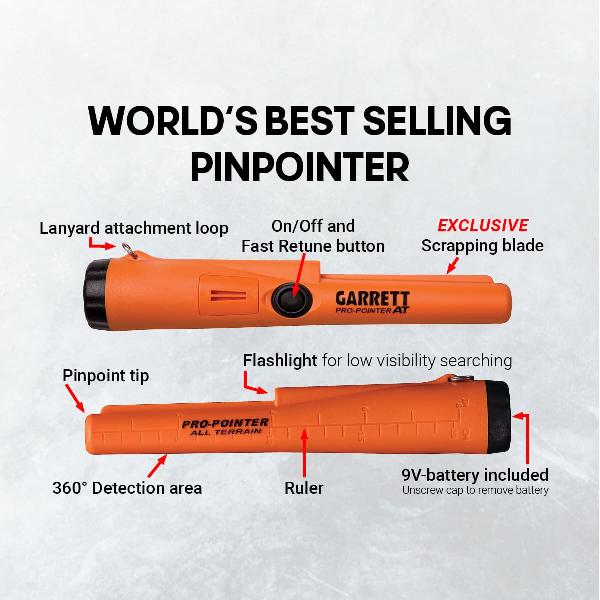 Garrett Propointer AT Underwater Pinpointer with Holster & Battery GENUINE