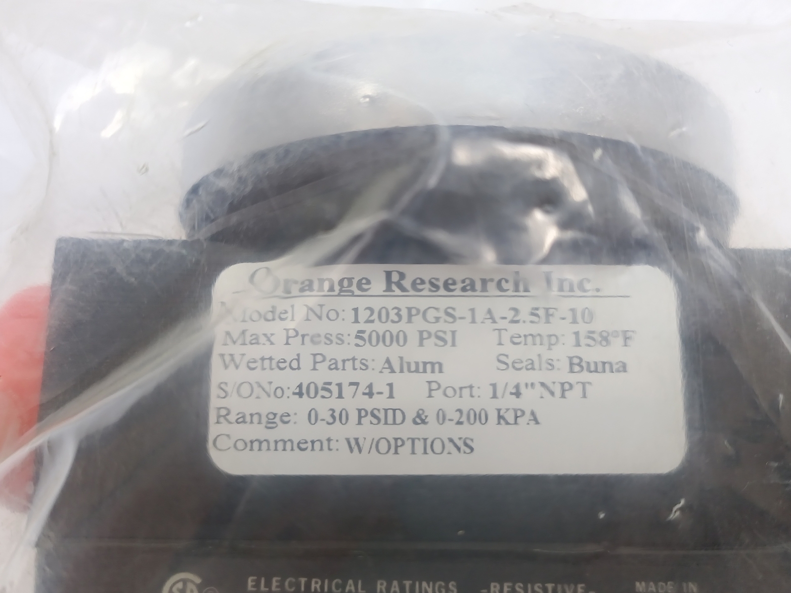 Orange Research Inc 1203PGS-1A-2.5F-10