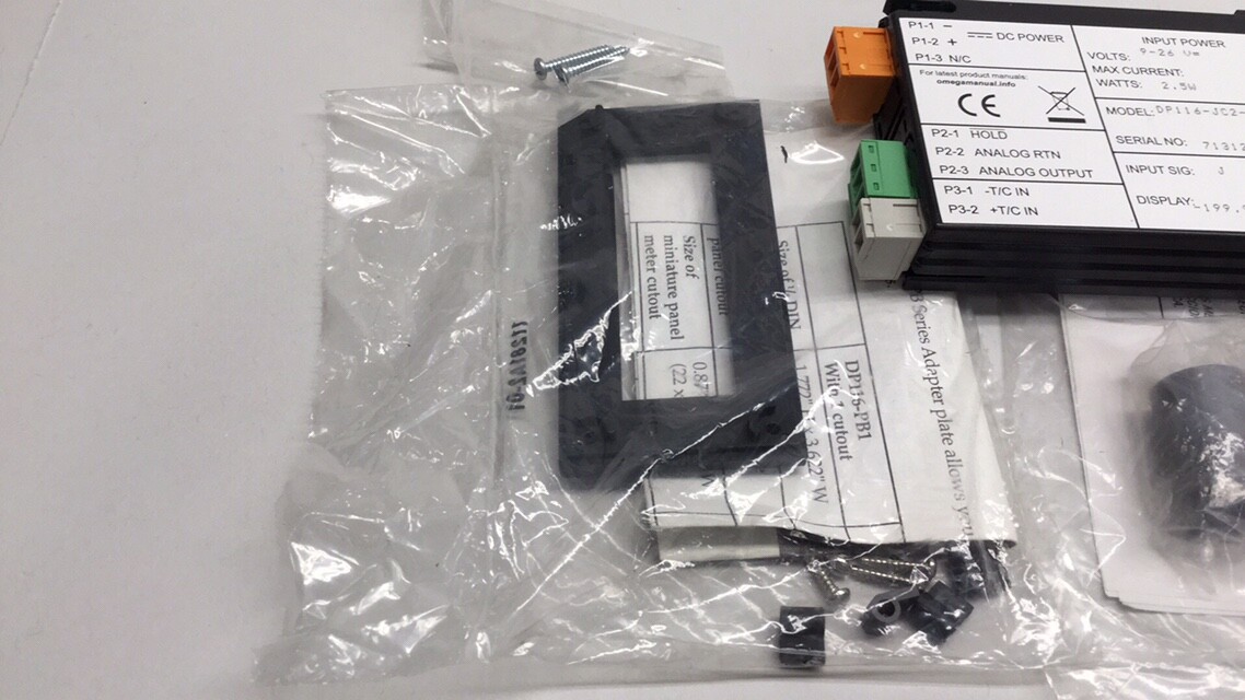 Omega DP116-JC2-9/26 Temperature Panel Meter 3 1/2 Digit Mini-size