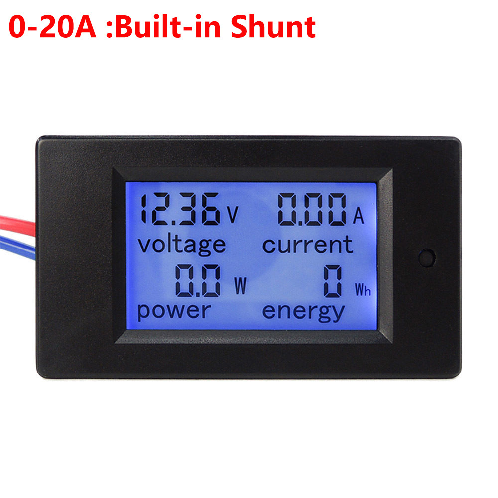 DC 6.5~100V 20-50-100A LCD Digital Combo Panel Display Volt Amp Power Watt Meter