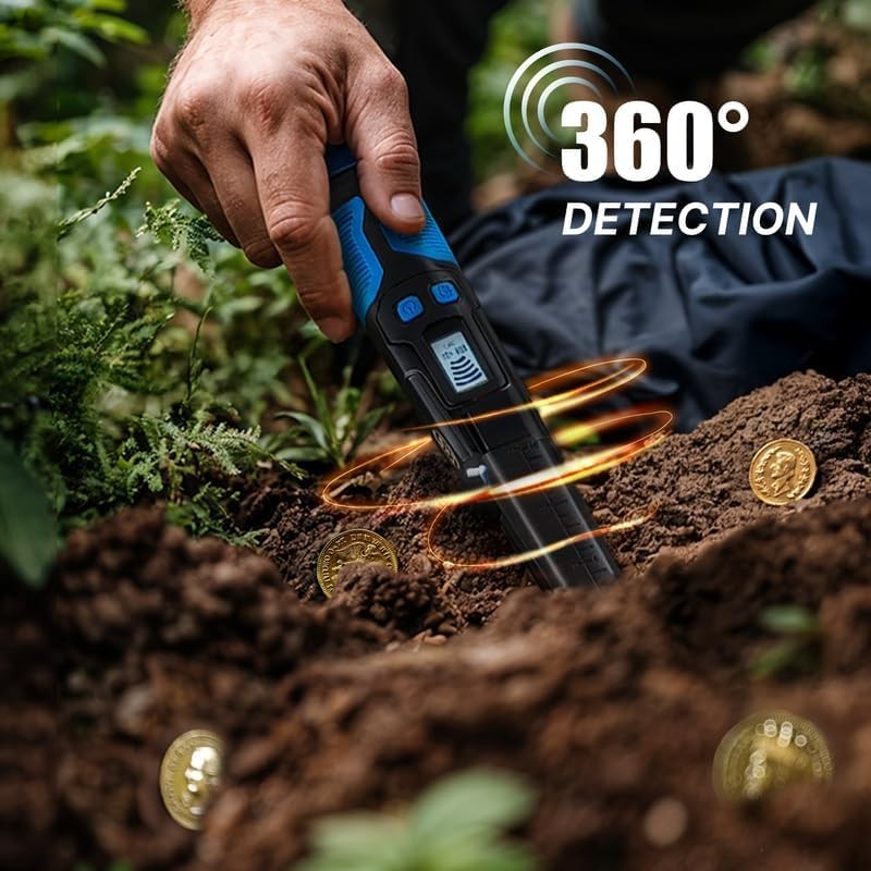 CKG Metal Detector Pinpointer 360° Detection, Professional Blue