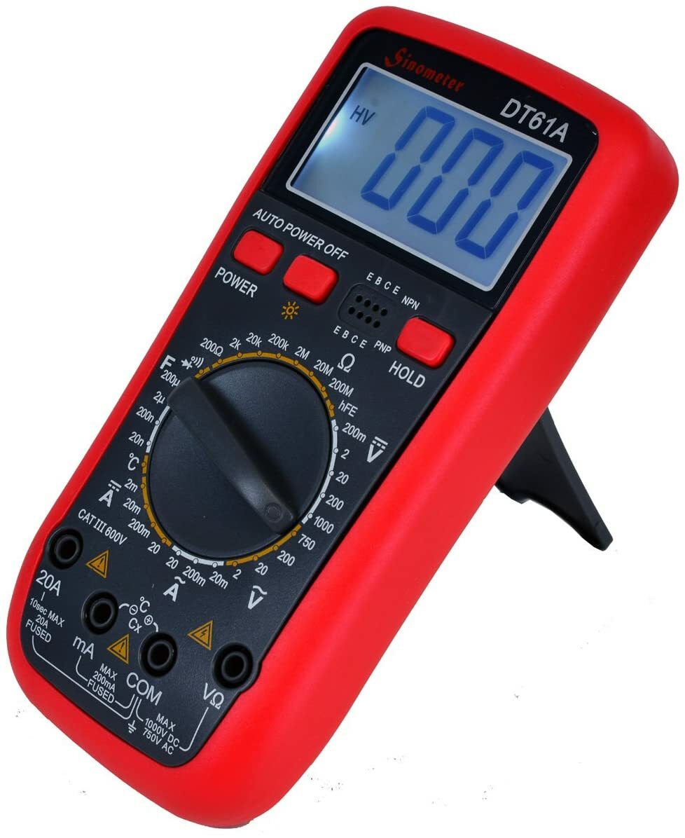 TekPower TP61A AC/DC 20A Current Digital Multimeter with Temperature Measure