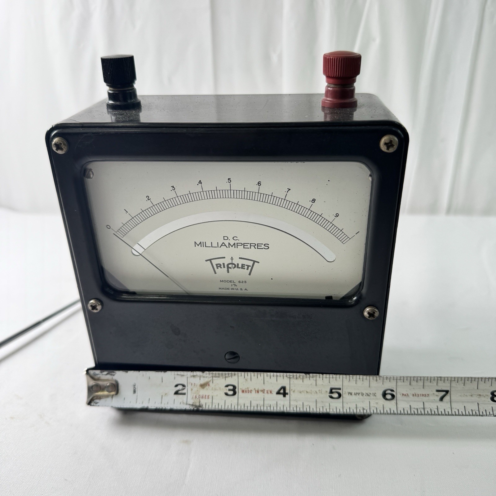 Vintage Triplett Electric Instrument Model 625 Milliammeter DC Milliamperes 0-10