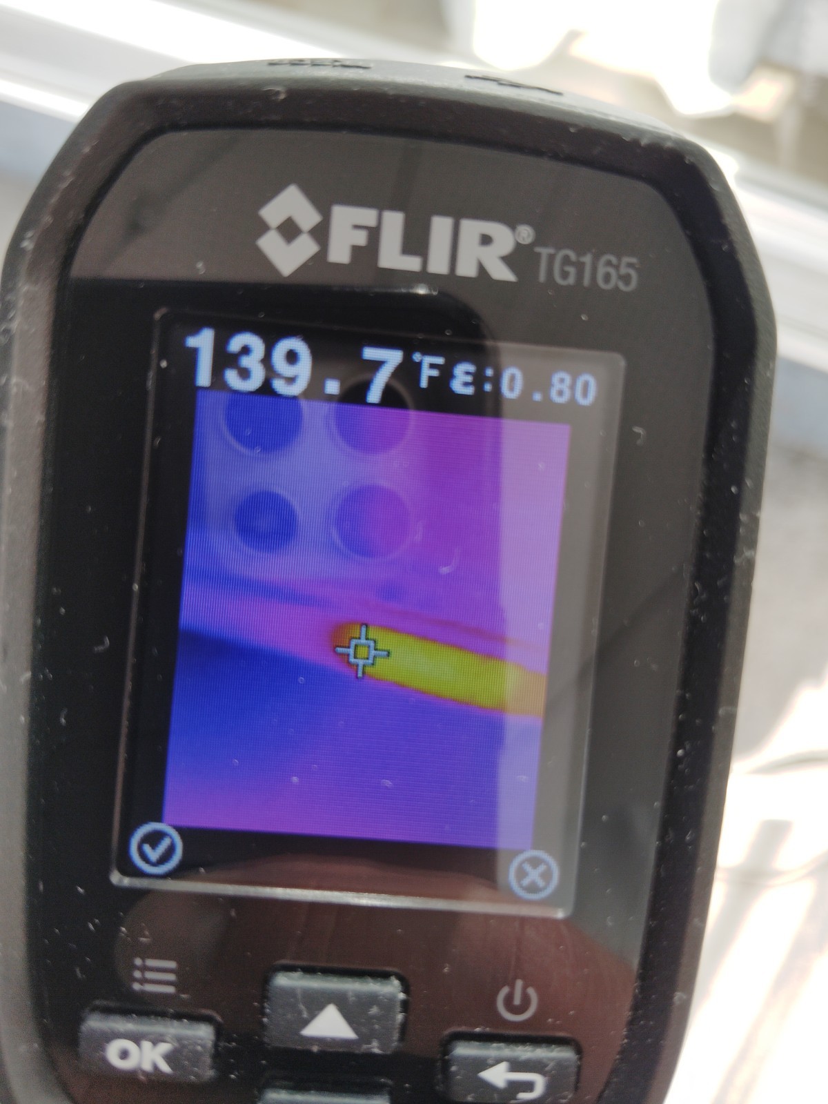 FLIR TG165 Handheld Thermal Camera 50° FOV 80×60 IR 32-572°F 24:1