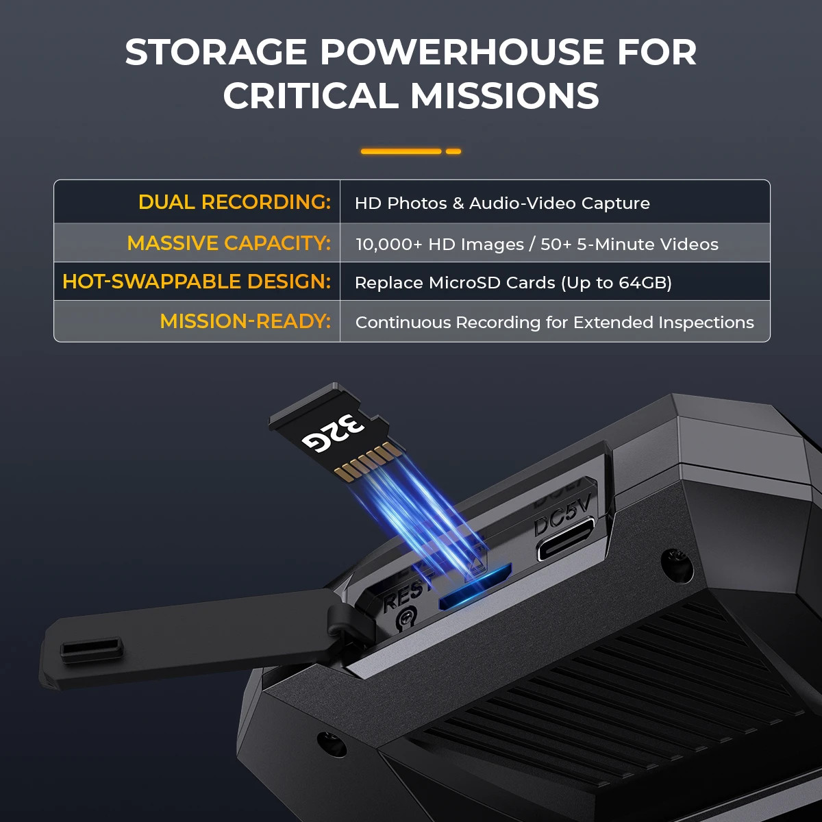 ANCEL AN302 4.3 Inch Industrial Endoscope Camera 2-Way Articulating Borescope