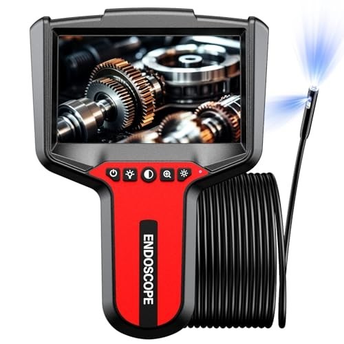 1080P HD Dual-Lens Endoscope Camera with Light – 16.4ft Waterproof Borescope for