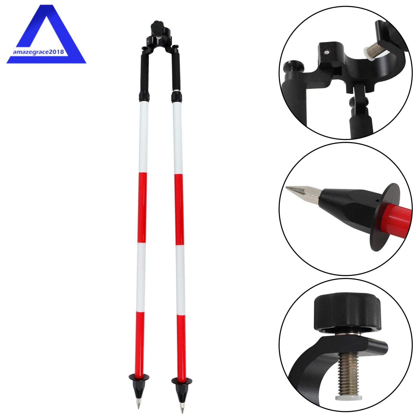 Aluminum Thumb Release Bipod for Prism Poles Surveying of Total Station GPS GNSS
