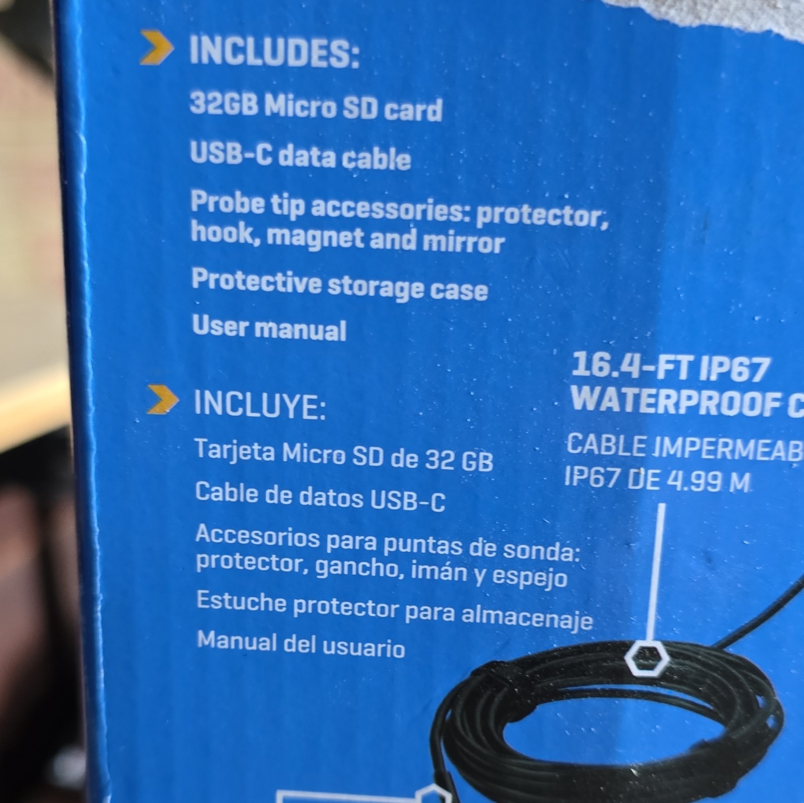 Kobalt Digital Inspection Camera 16.4ft IP67 LCD USB-C MicroSD MPN 5982649