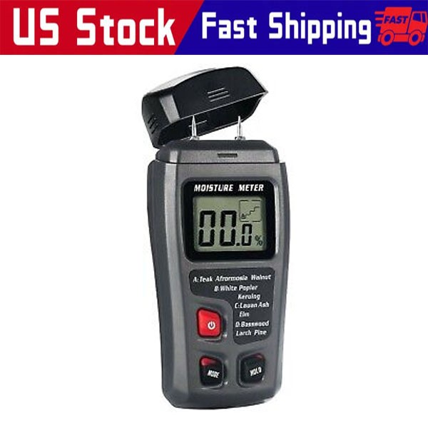 Digital LCD Wood Moisture Meter Detector Tester Wood Firewood Paper Cardboard