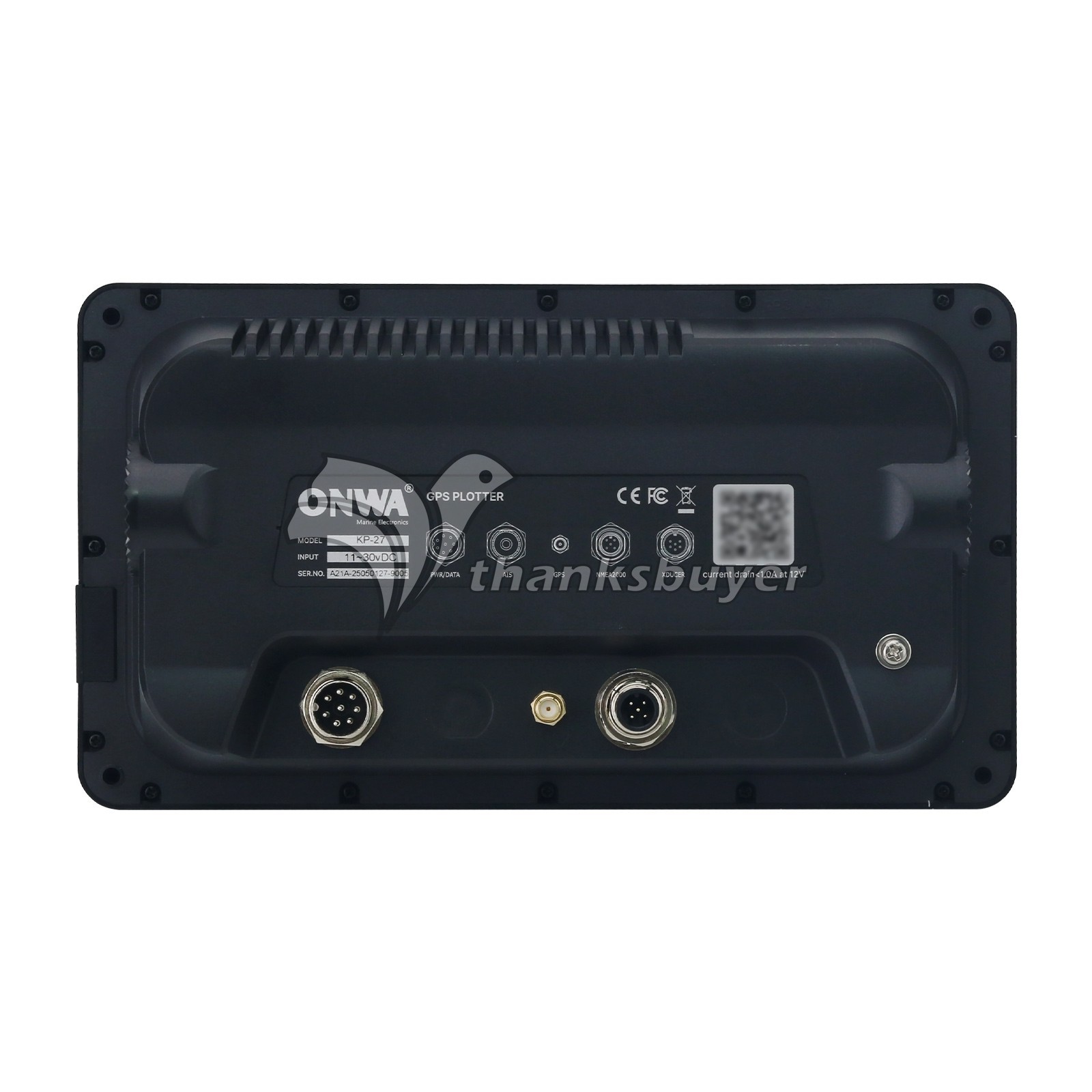ONWA KP-27 GPS Chart Plotter Marine Chartplotter 7-in 800×480 w/ GPS Antenna