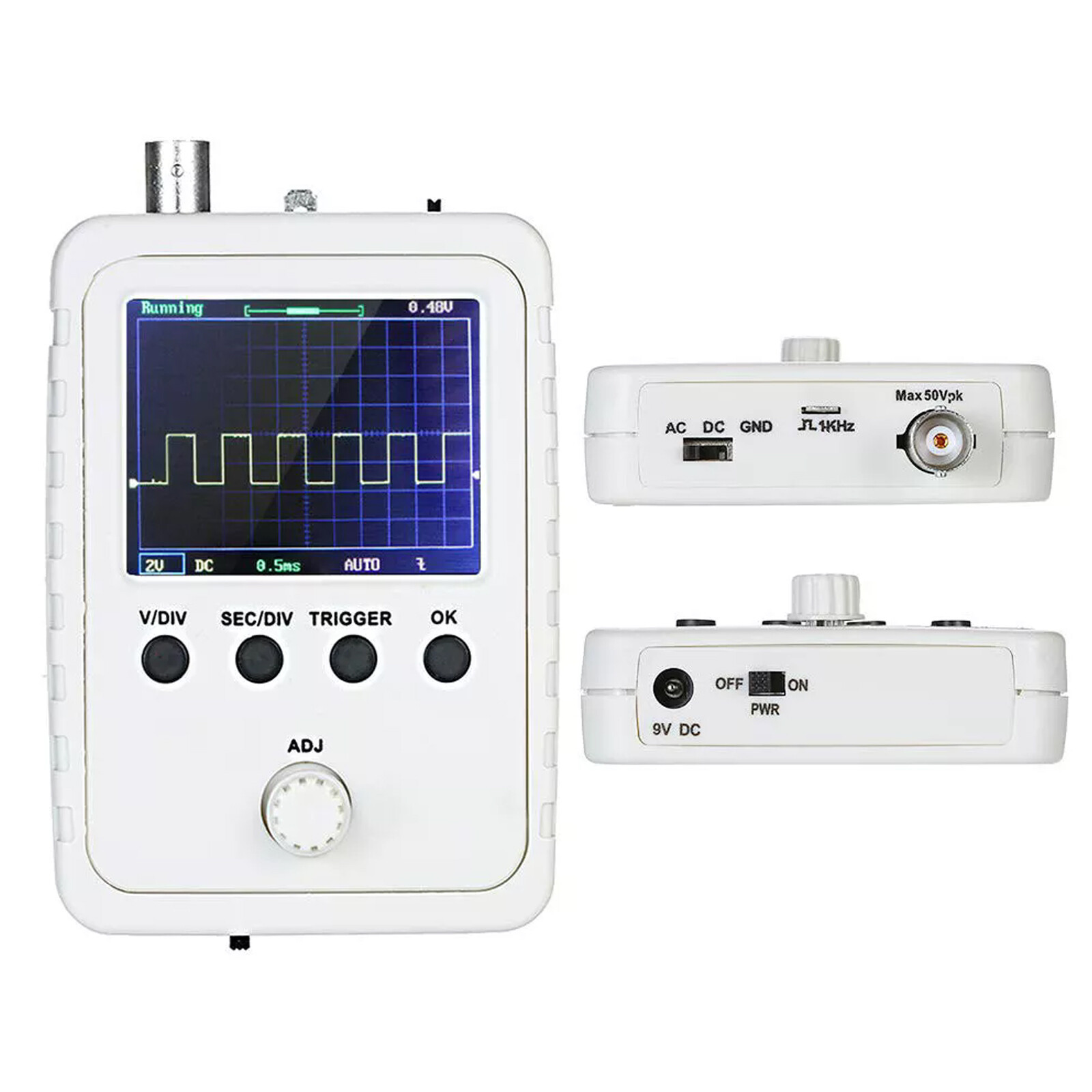 Mini Handheld Small Portable Oscilloscope Multimeter Simple Digital Diy Kit