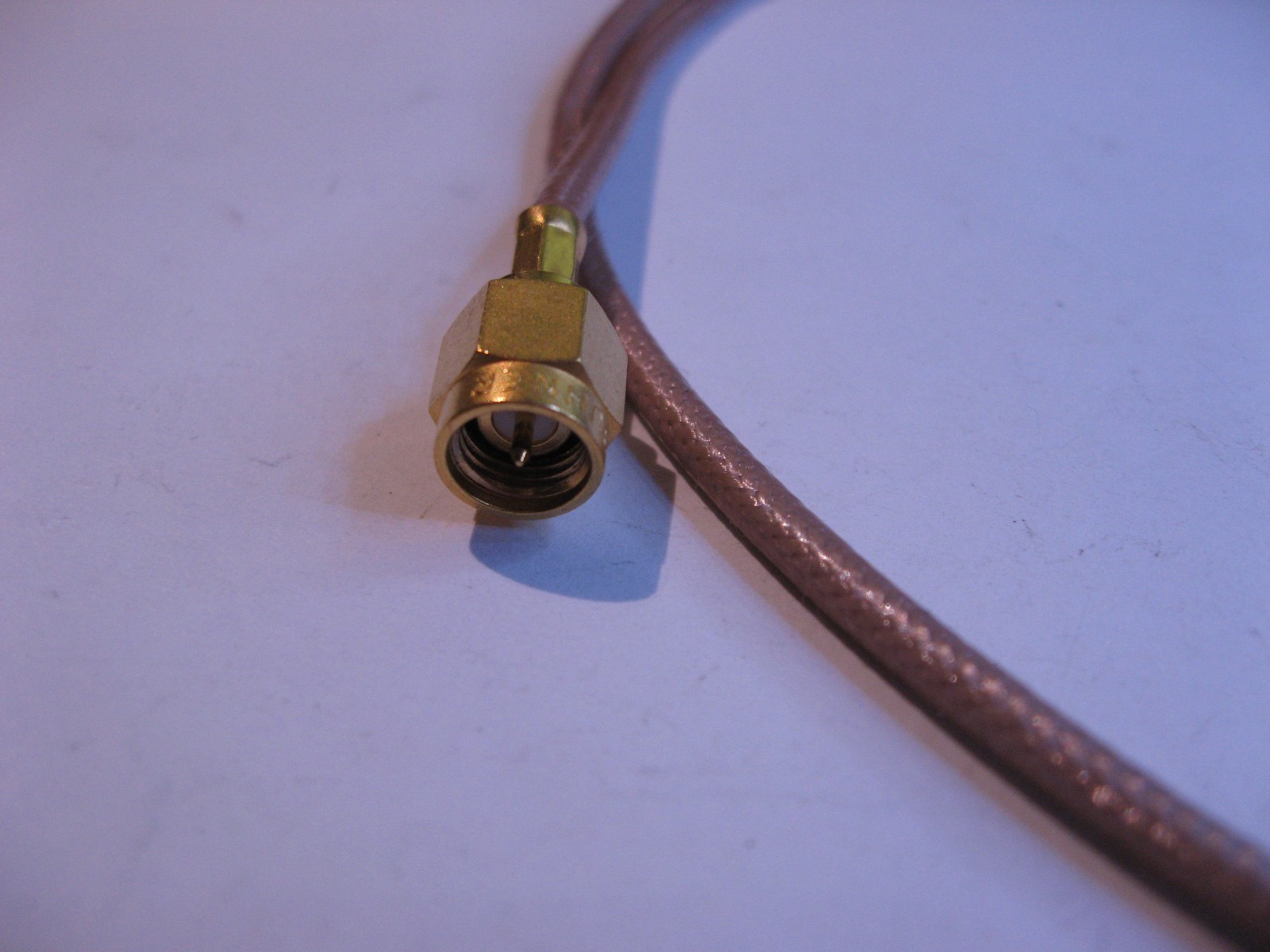 Coaxial Cable 36 in Long, MMCX Right Angle Female to SMA Male – Used