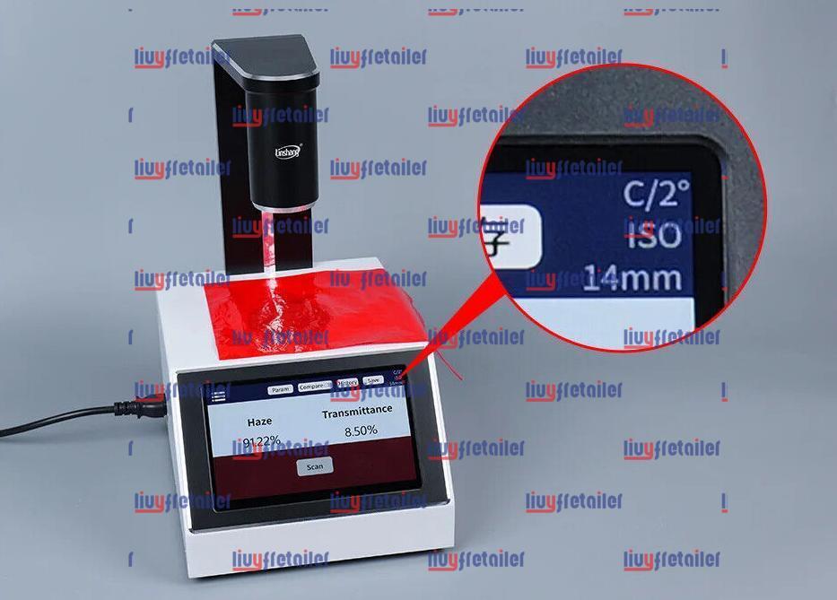 Digital Haze Meter Liquid Color Difference Glass Film Transmittance Tester LS155