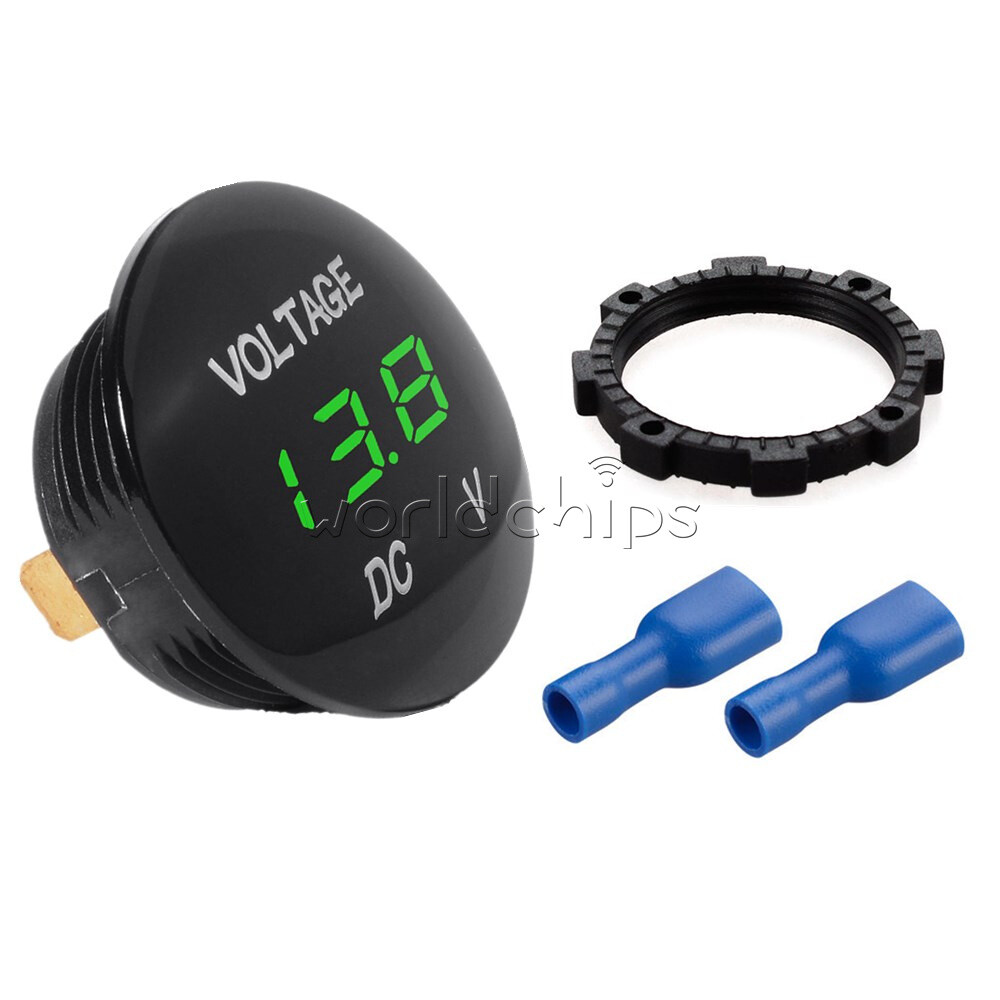 Digital DC12-24V LED Panel Voltage Volt Meter Voltmeter Motorcycle Car 4 Colors