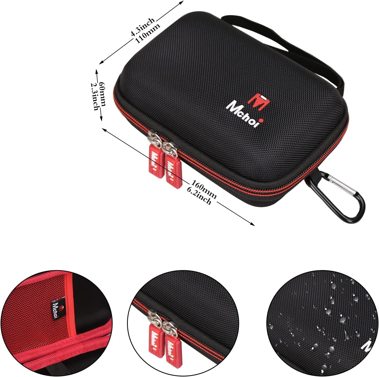 Shockproof Portable EVA Case for INNOVA 3320/3340 Multimeter, Lightweight Design