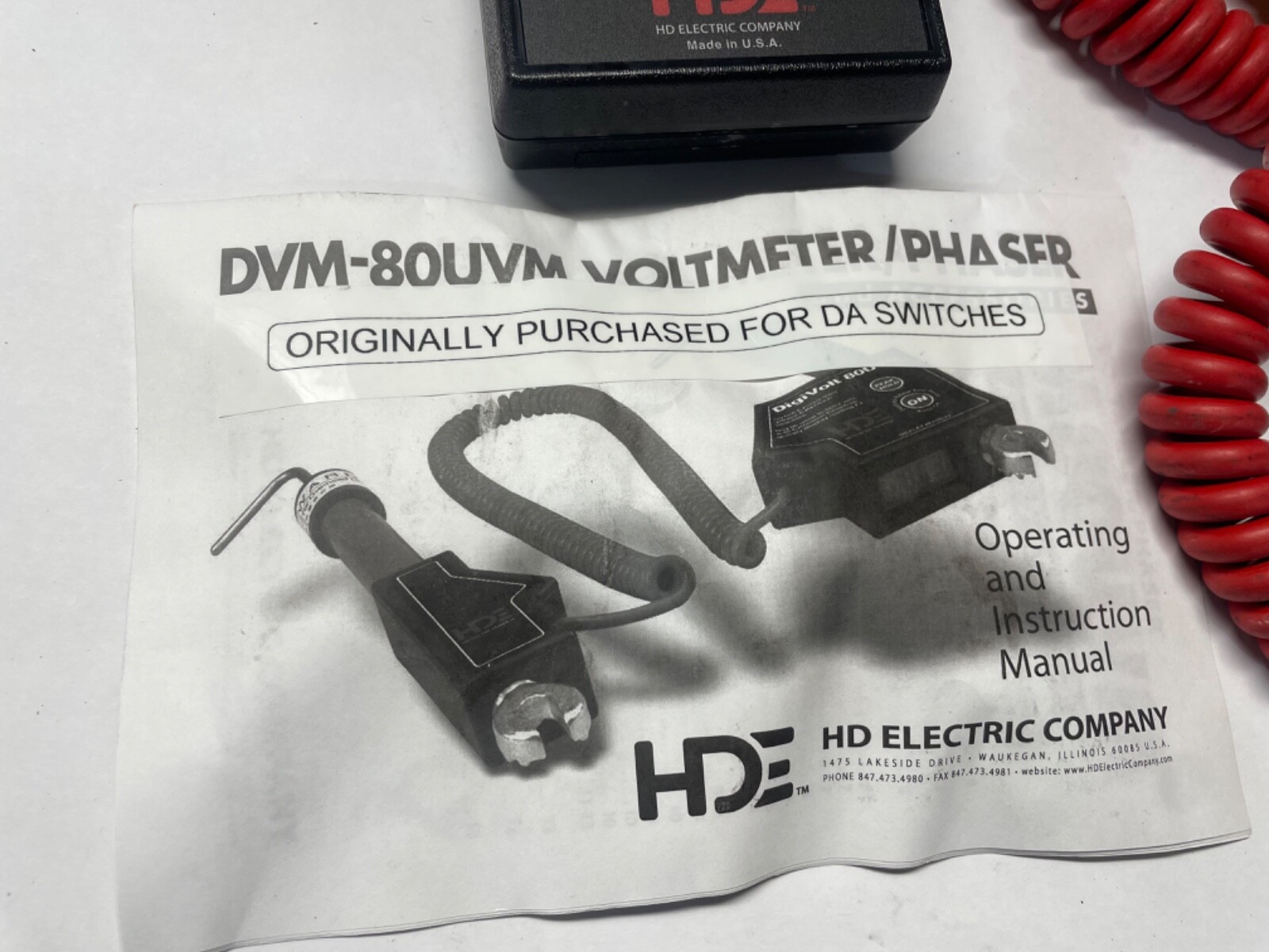 HDE Electric DVM-80UVK 80UVM Universal Digital Voltmeter 5V-40kV Backlit Grade