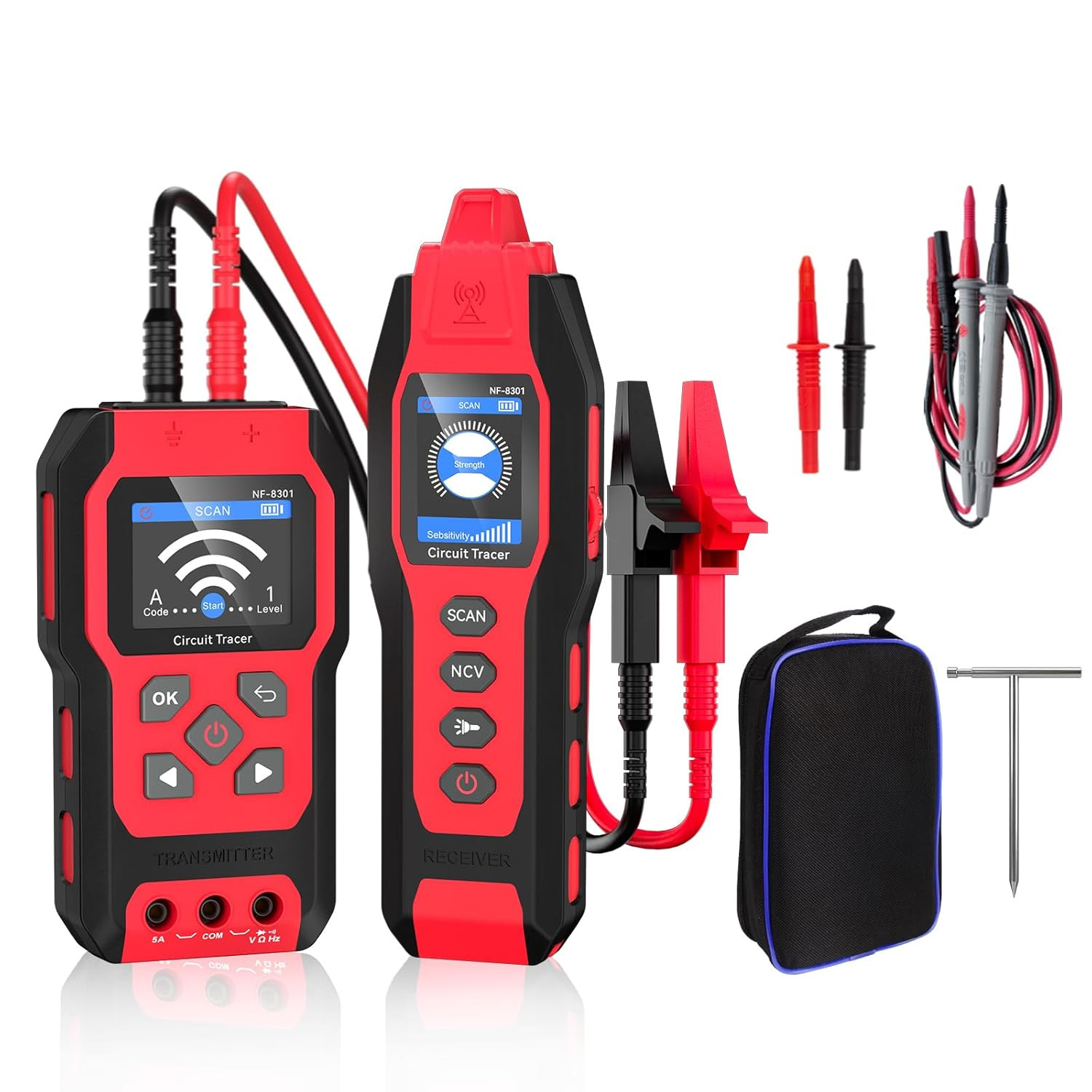 Underground Wire Locator – Upgraded Cable Locator with Digital Multimeter, Recha