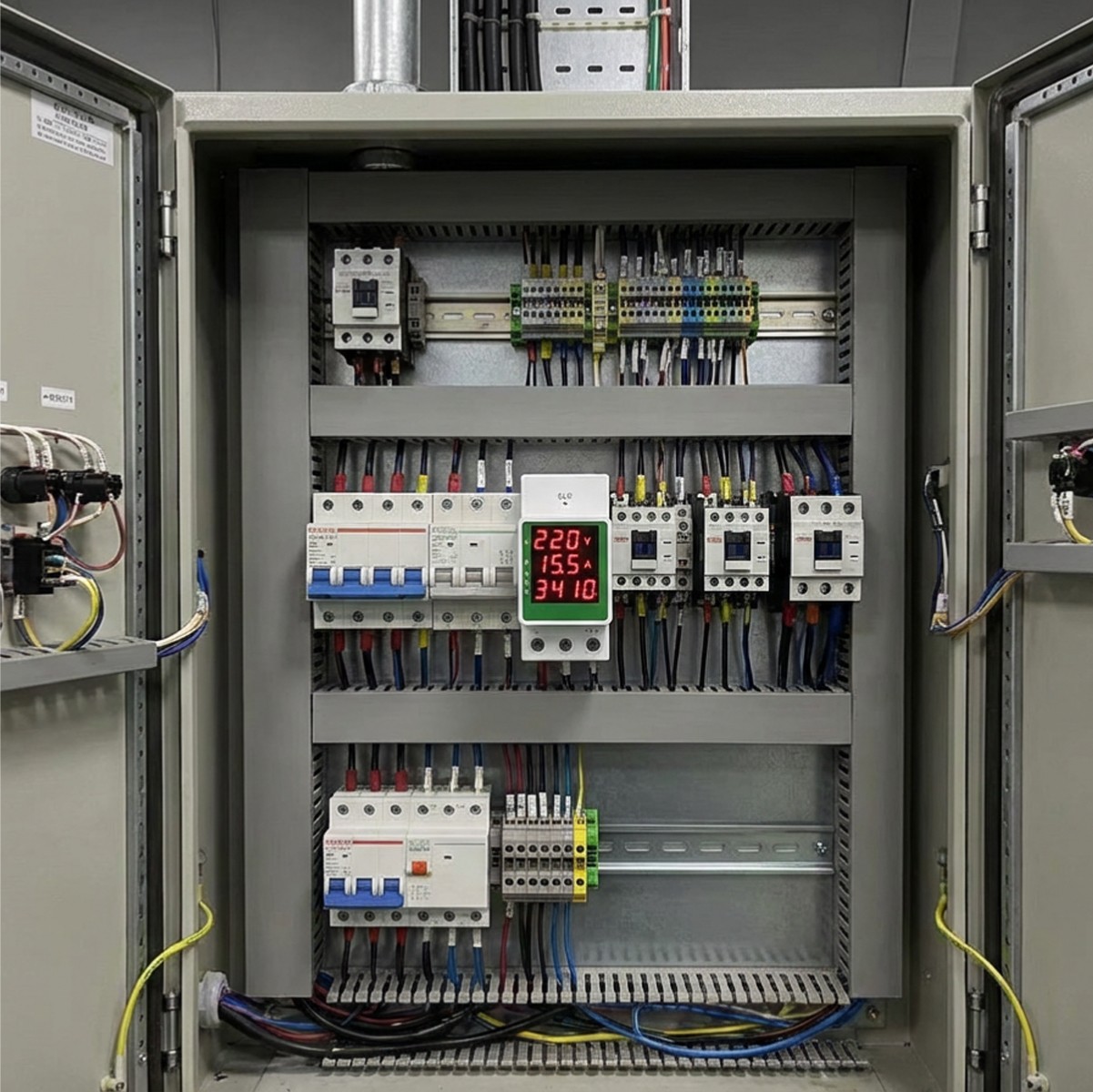 Electric Power Meter Monitor Watt Power KWH Din Rail AC 110V 220V 100A Voltmeter