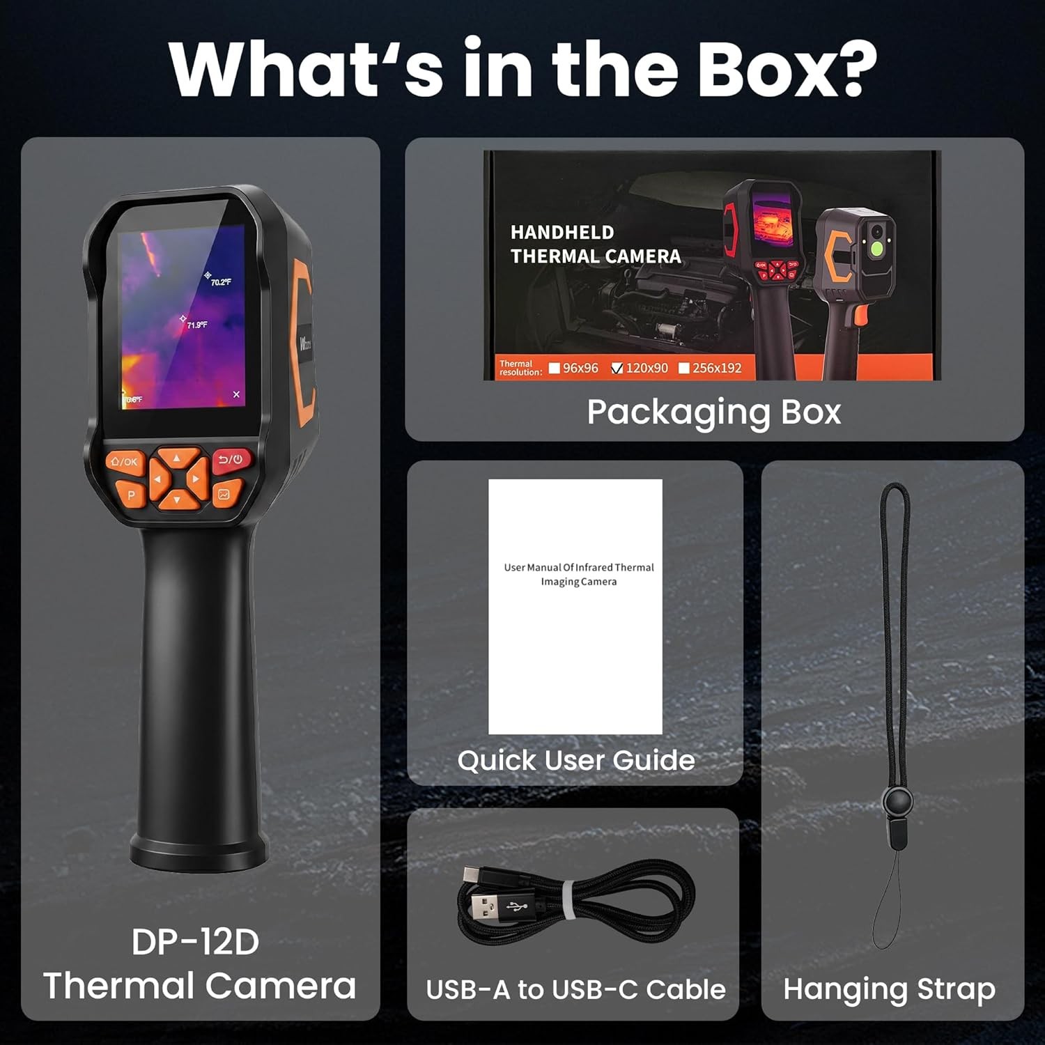 ANXTECH Handheld Thermal Camera 240 x 180 TISR Resolution for Home Inspection