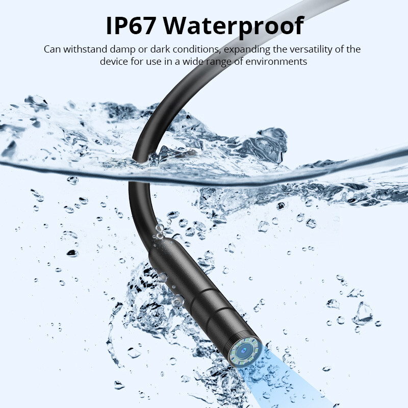 1080P Industrial Endoscope Camera Single Dual Lens 4.3” Car Inspection IP67