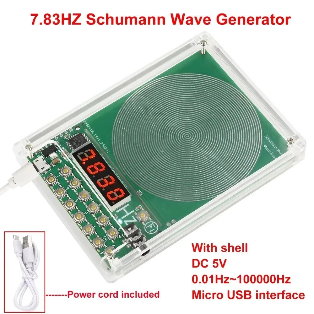 For Schumann Wave Generator Pulse Sine Frequency+Audio Output Connector+Case**