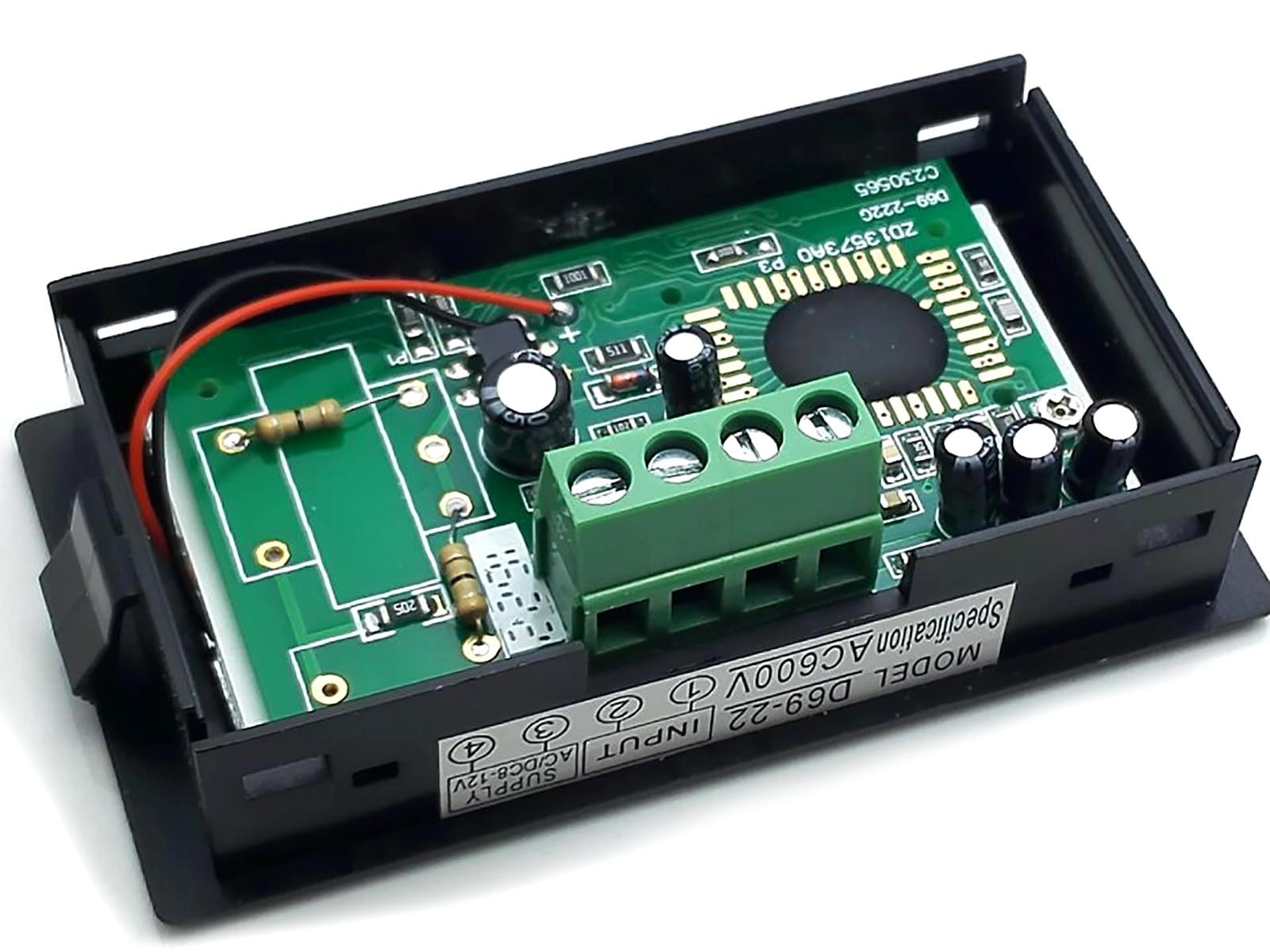 US Stock Blue LCD Digital Volt Panel Meter Voltmeter AC 0~600V 4 Wire