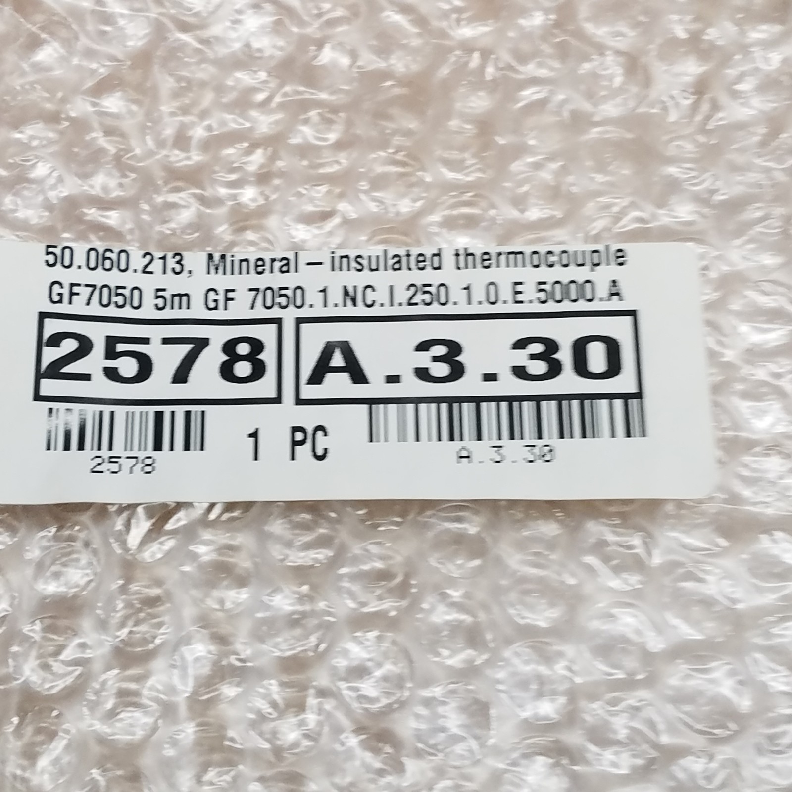 Unbranded GF7050 Thermocouple, 5000mm, 5M, +1100°C – NEW