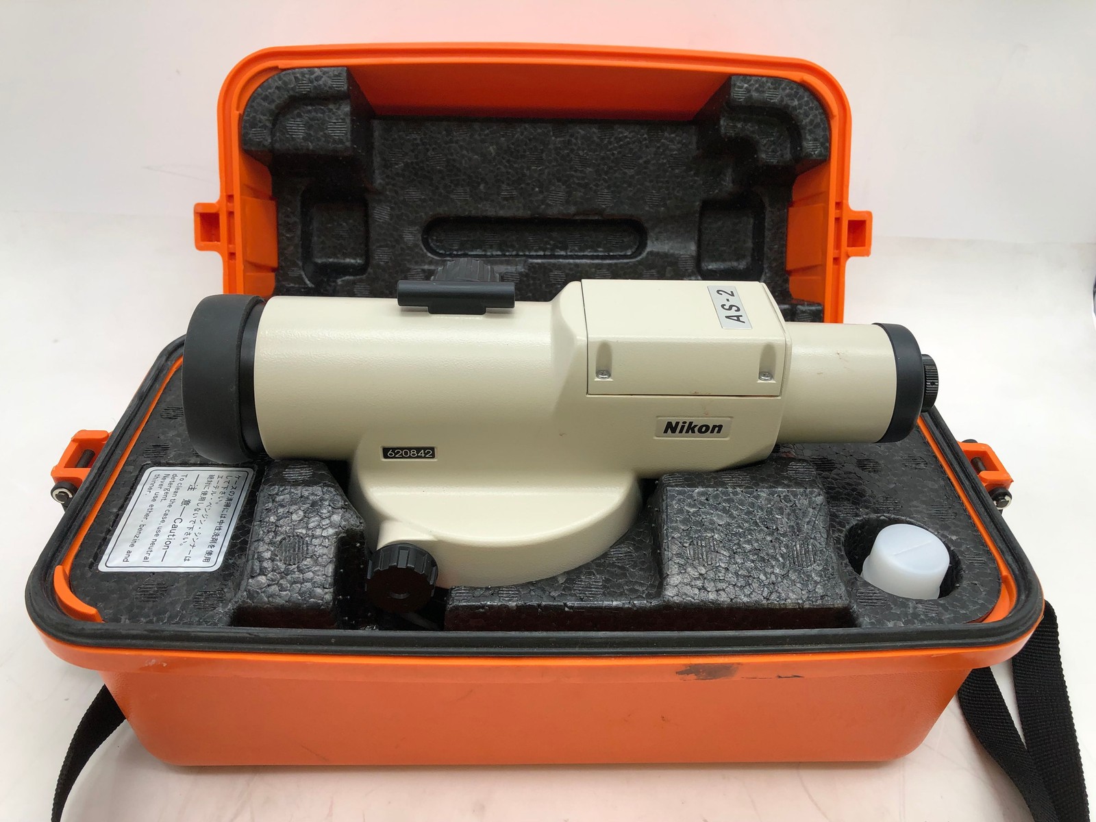 NIKON AS-2 Automatic Level 360 Degree Surveying Instrument W/Hard Orange Case