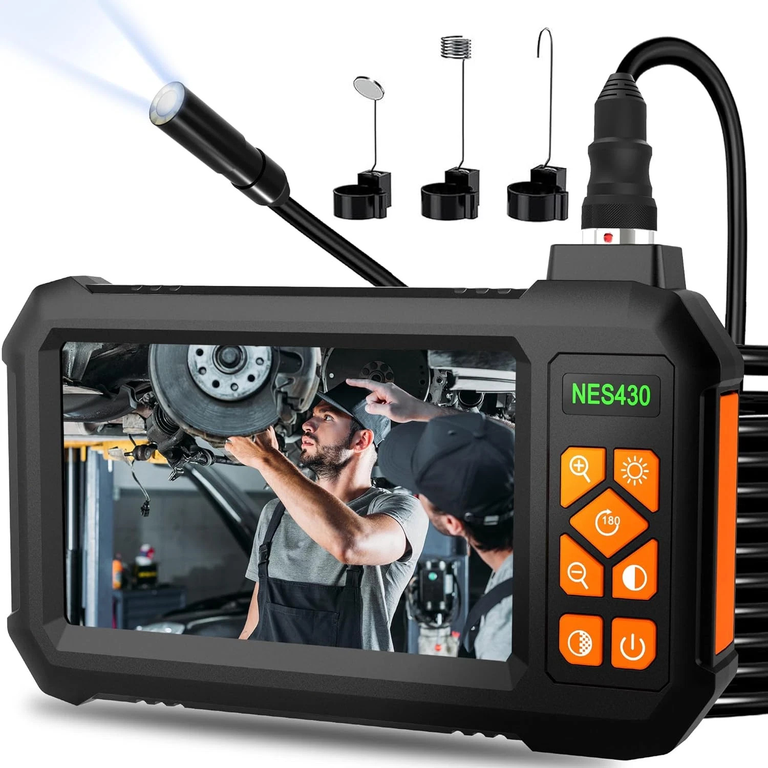 Boroscopio, Camara Endoscopica Hd 1080P Con Luz, Inspeccion De Pantalla De 4…