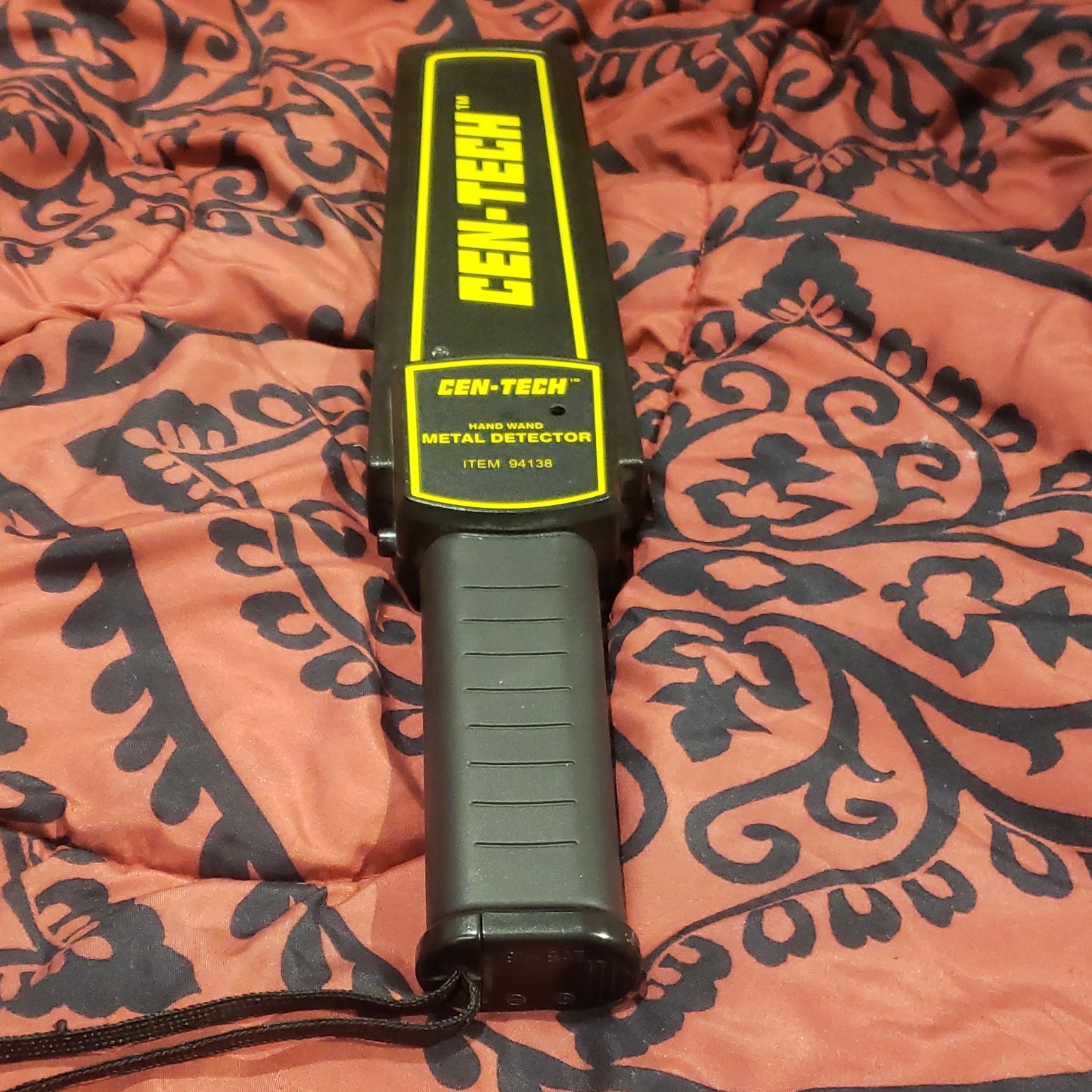 Cen-Tech Handheld Security Metal Detector Wand w/ Headphone Jack, 94138