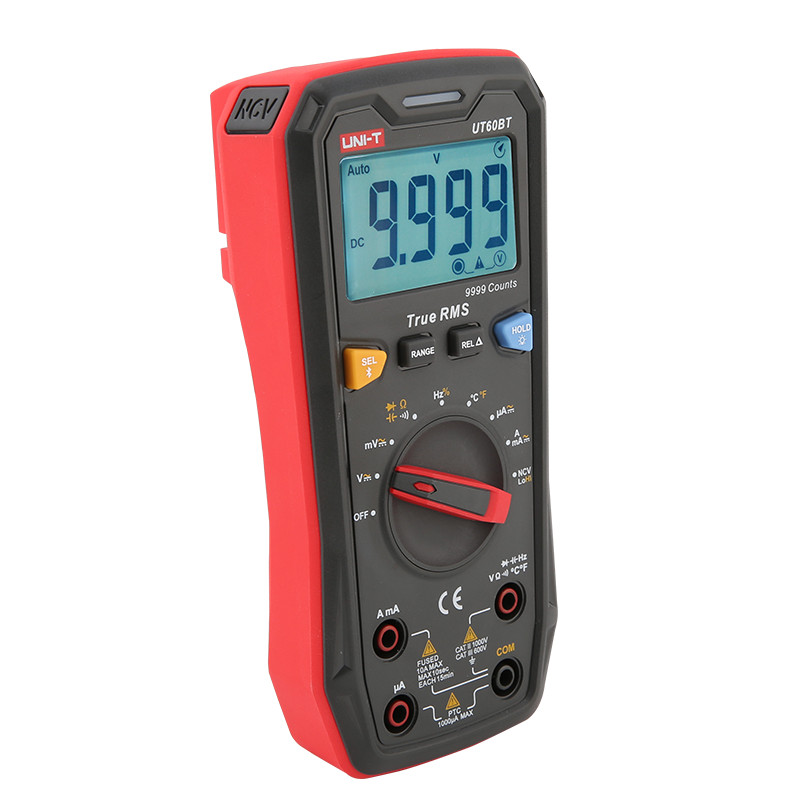 UNI-T Bluetooth True RMS Multimeter Auto Range AC/DC NCV Freq Temp Tester UT60BT