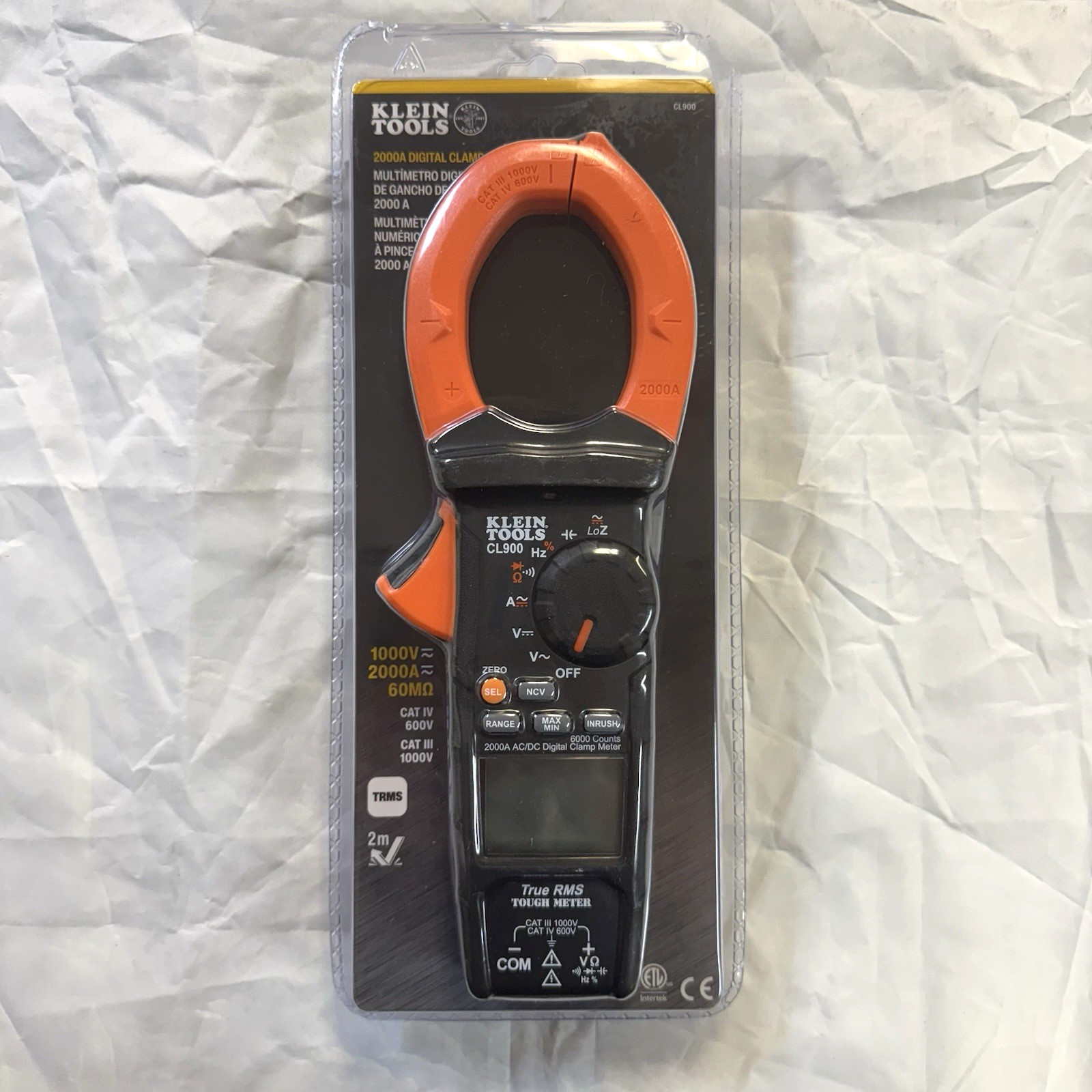 Klein Tools 2000A Digital Clamp Meter, CL900