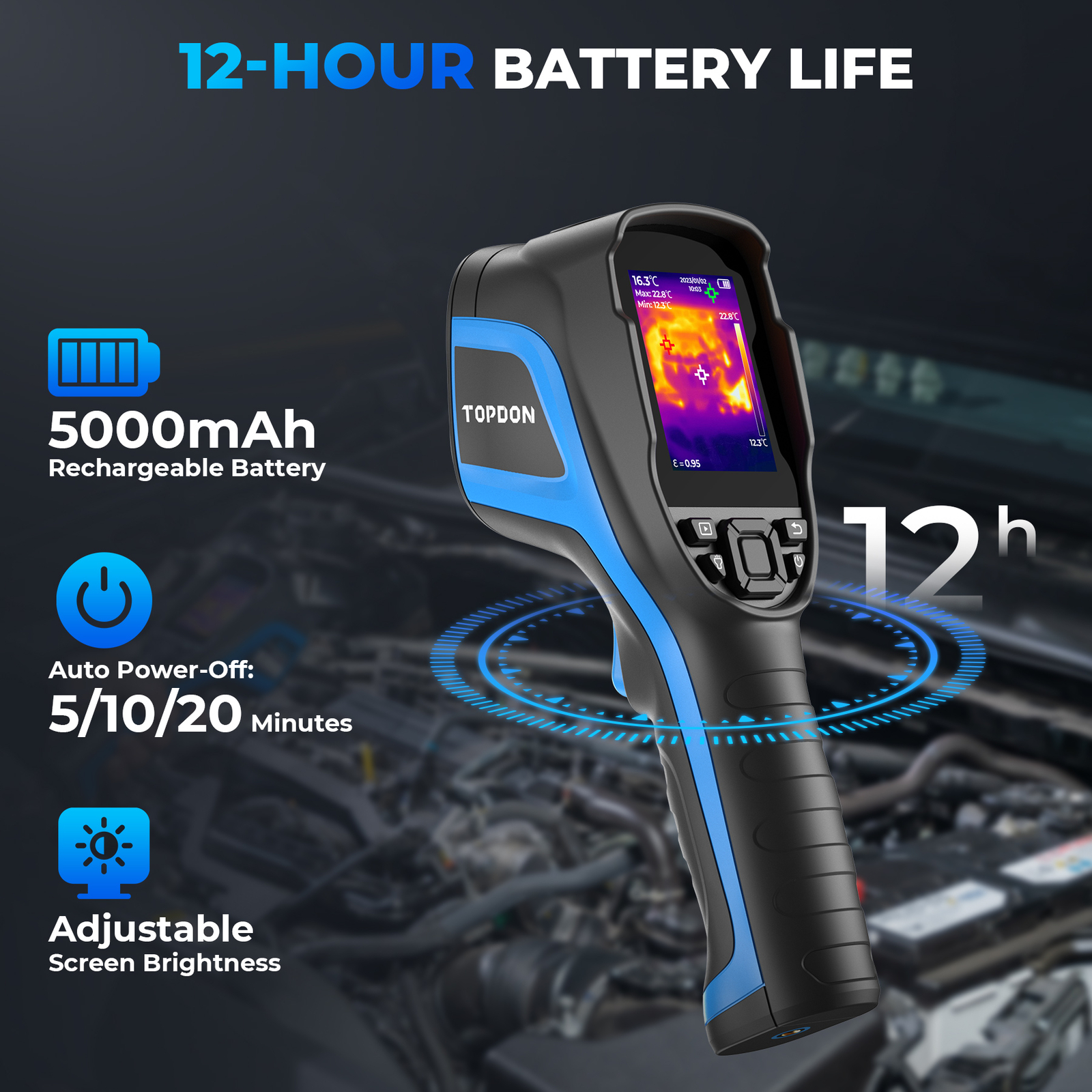 Topdon Handheld Thermal Imager IR Infrared Imaging Camera With 2.4″ LCD Screen