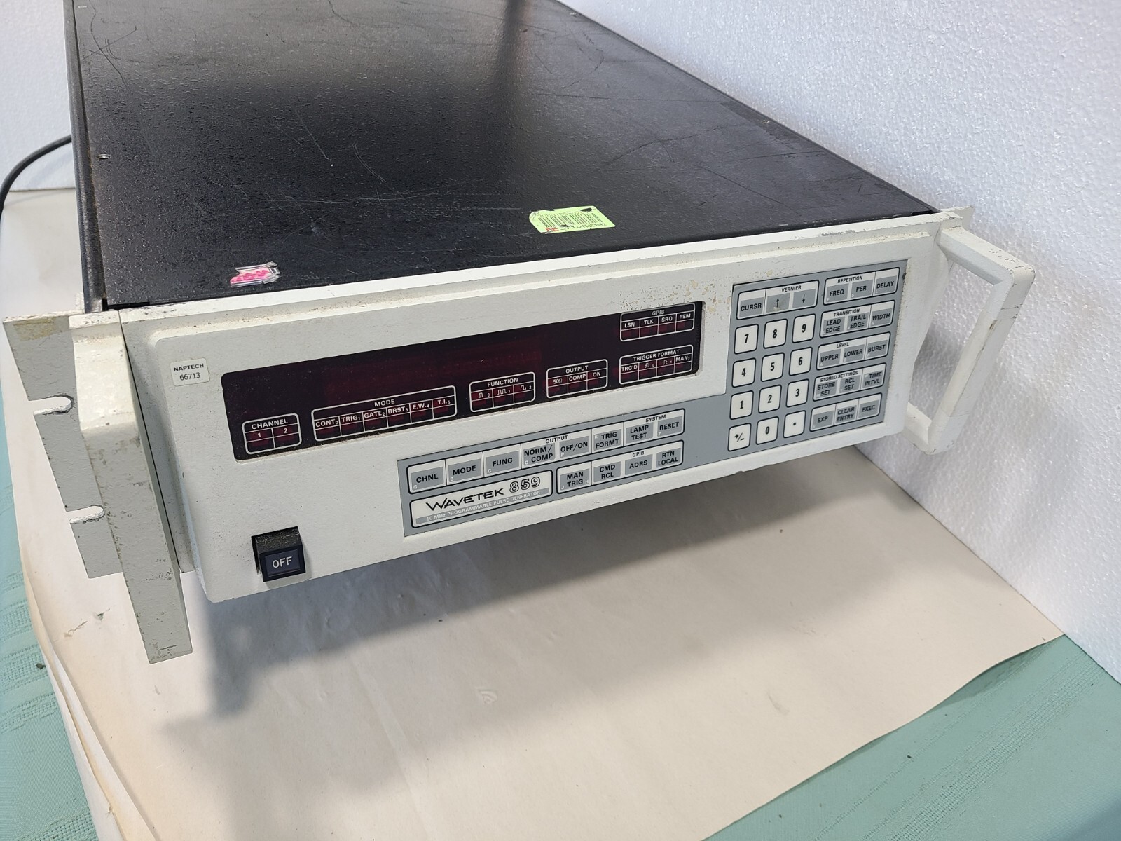 Wavetek 859 50mhz Programmable Pulse Generator, Powers Up, Untested